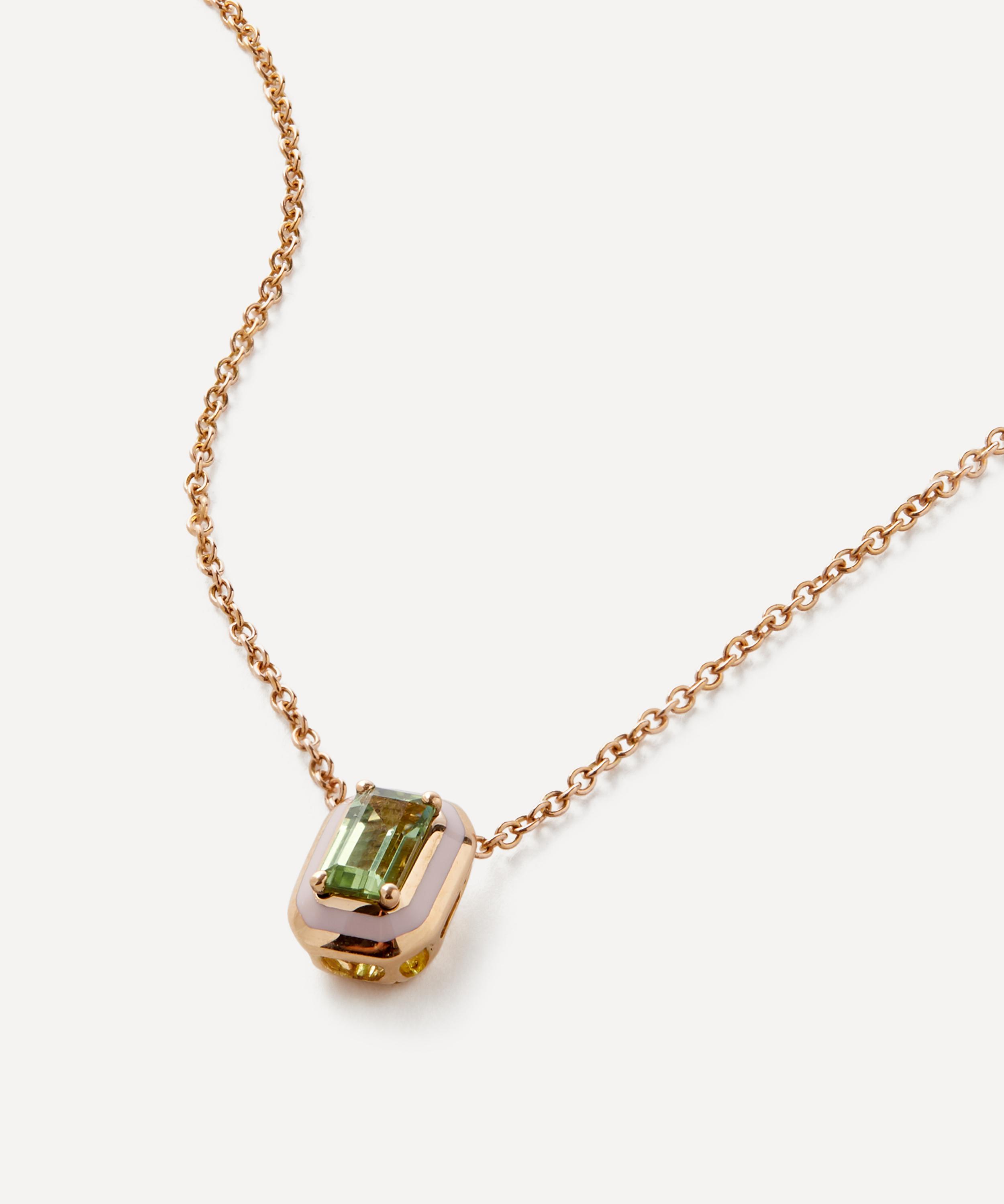 Shop Selim Mouzannar 18ct Rose Gold Mina Tourmaline Pendant Necklace