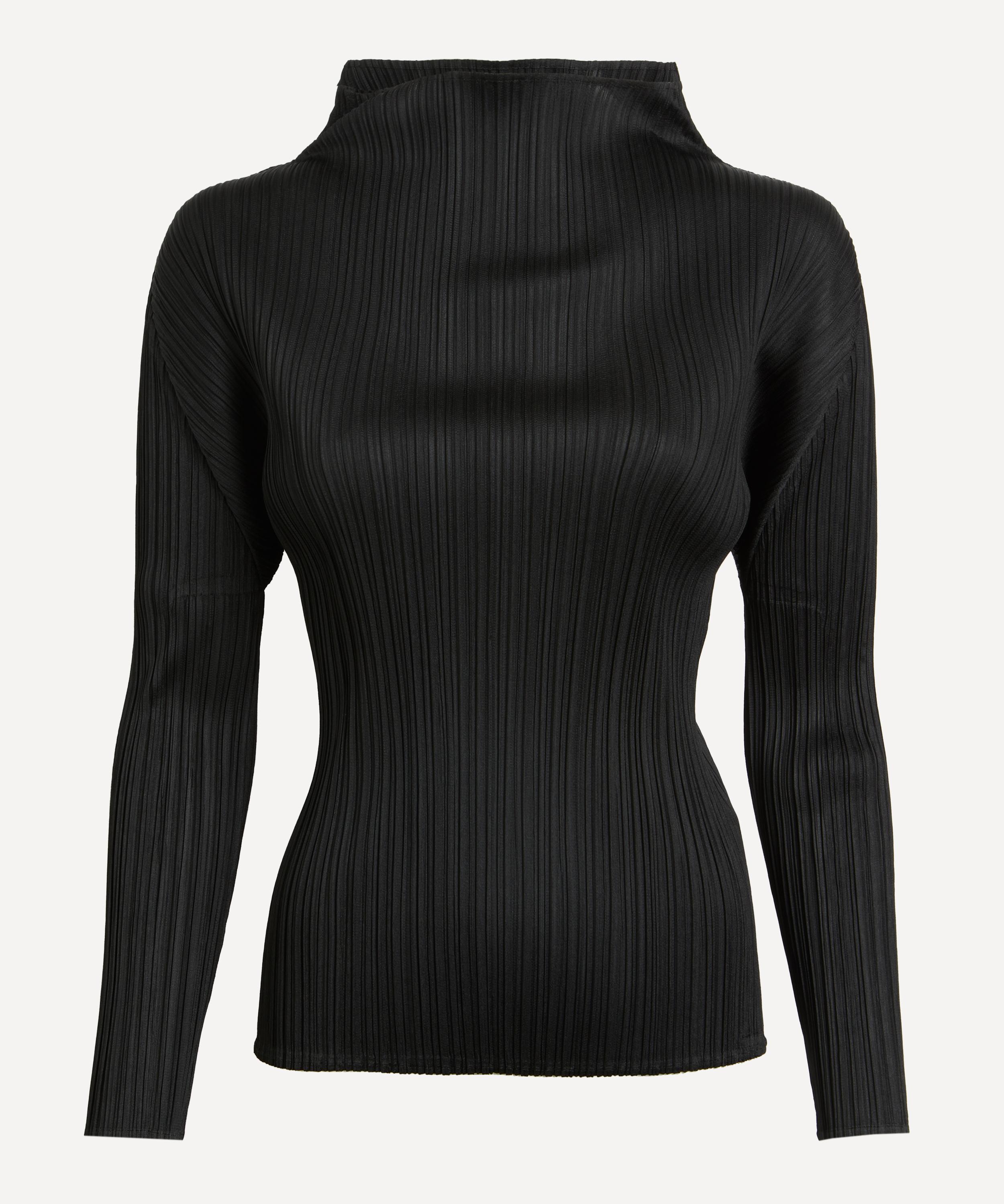 Issey Miyake Pleats Please  Women's Monthly Colours November Pleated Black Top