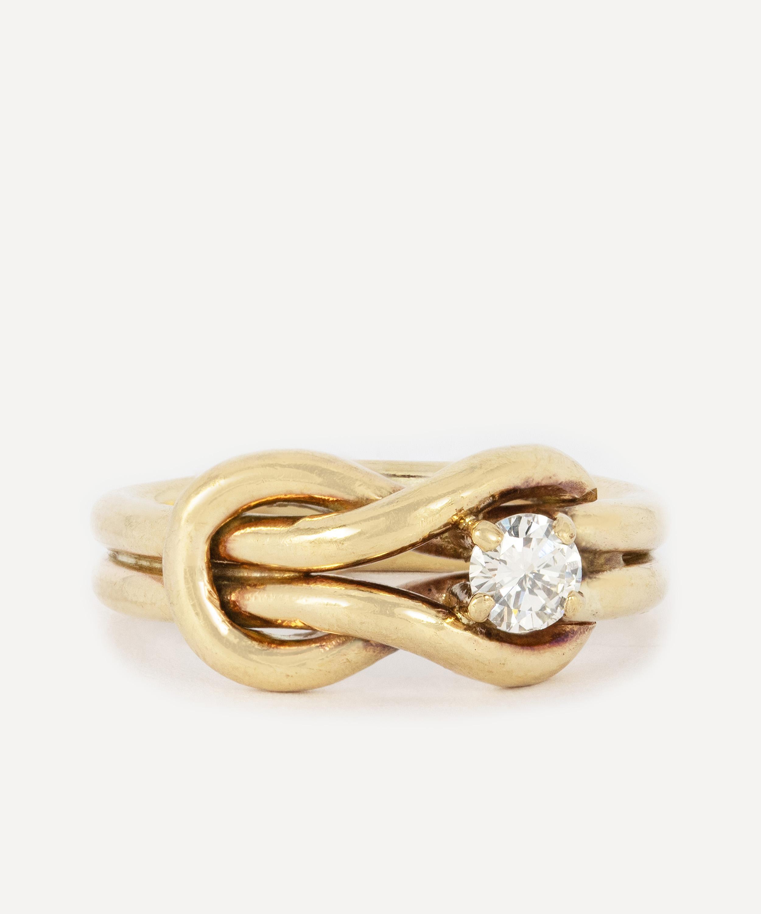 KOJIS KOJIS 9CT GOLD VINTAGE LOVERS KNOT RING 