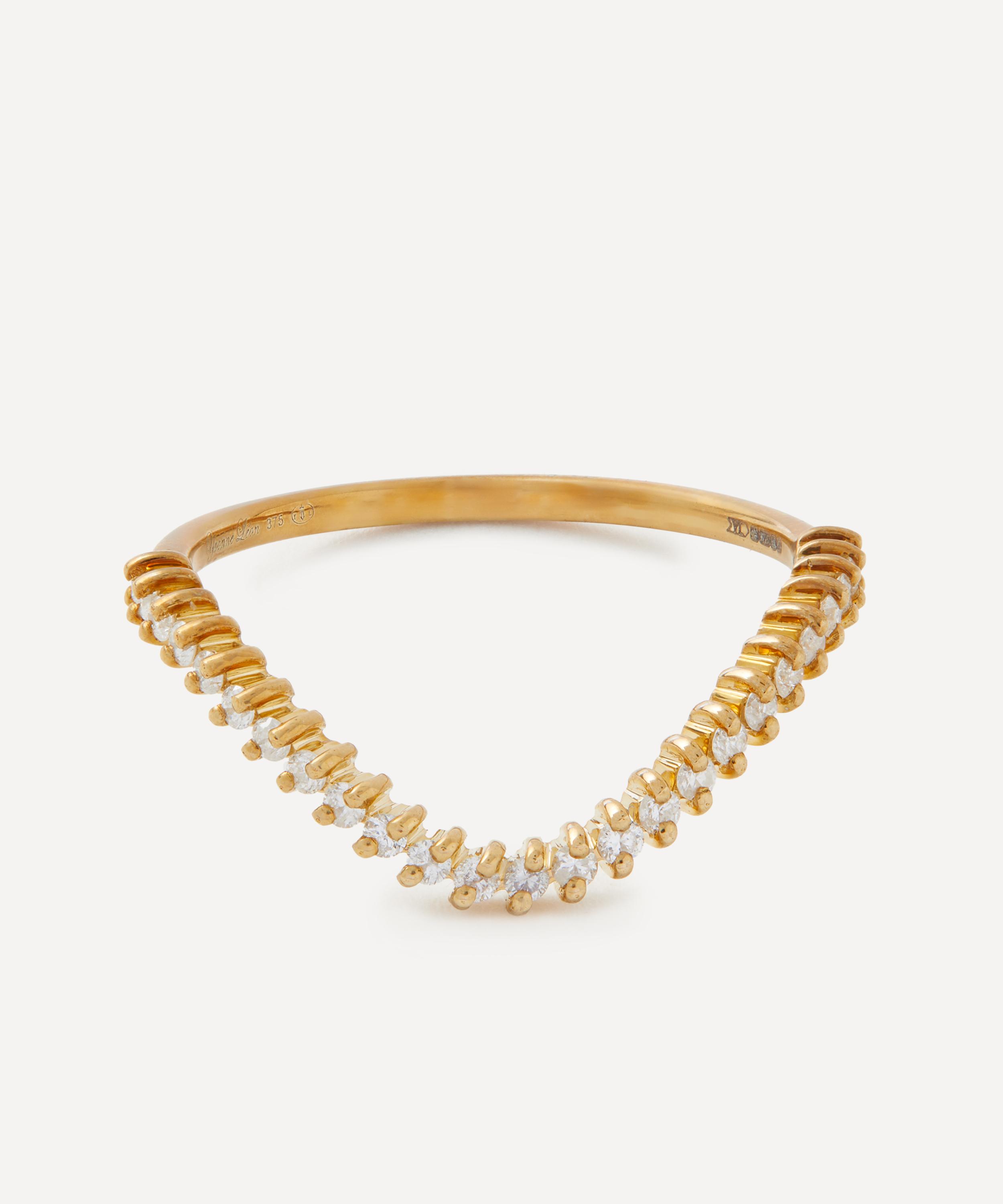 Yvonne Léon Yvonne Leon 9ct Gold Mini Alliance Vague Diamond Ring