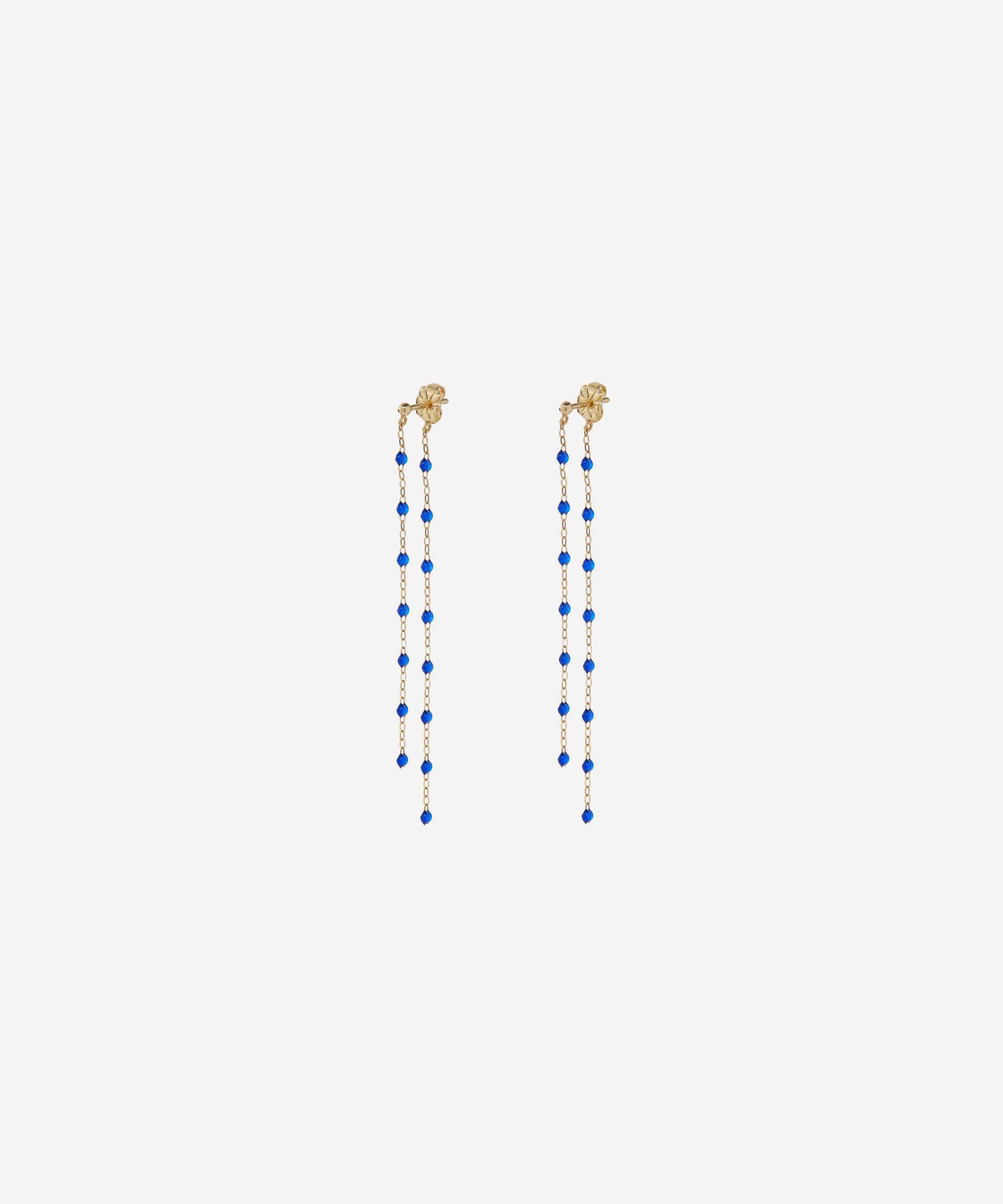 Gigi Clozeau 18ct Gold Classic Gigi Resin Bead Drop Earrings