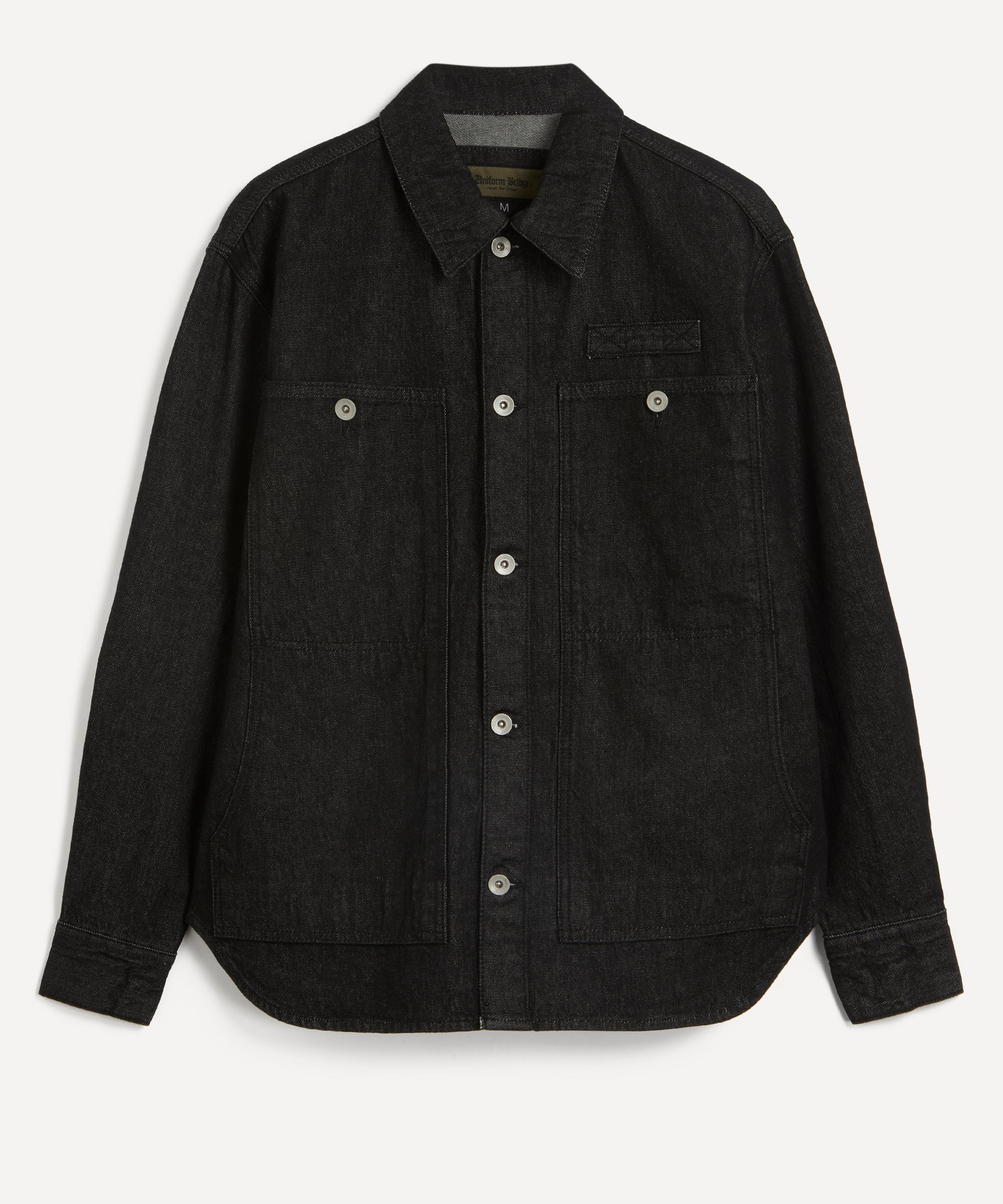 Shop Uniform Bridge Mens Black Rinsed Denim Work Jacket