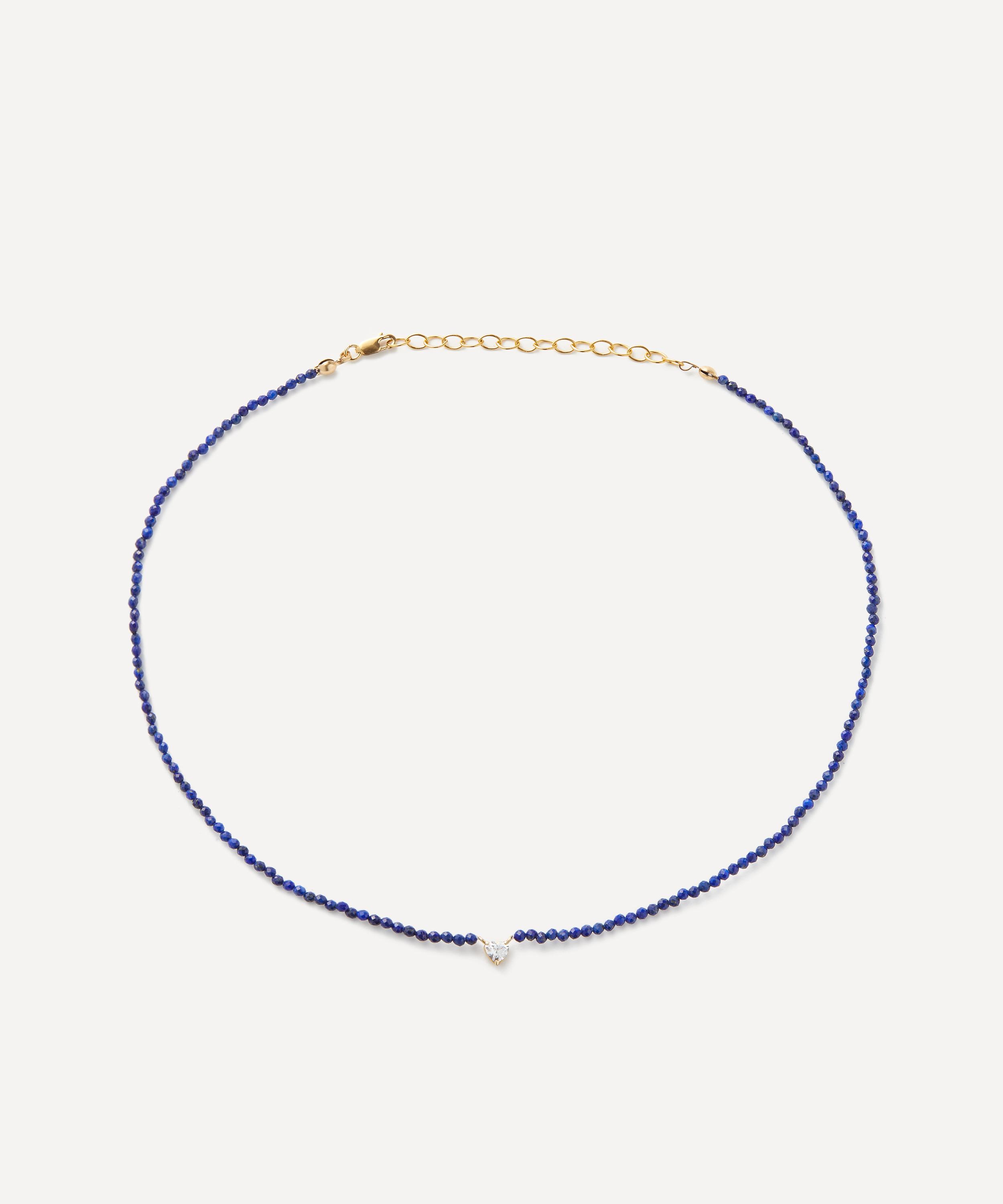 Shop Aurum + Grey 9ct Gold Facets Floating Diamond Heart Sisterhood Necklace