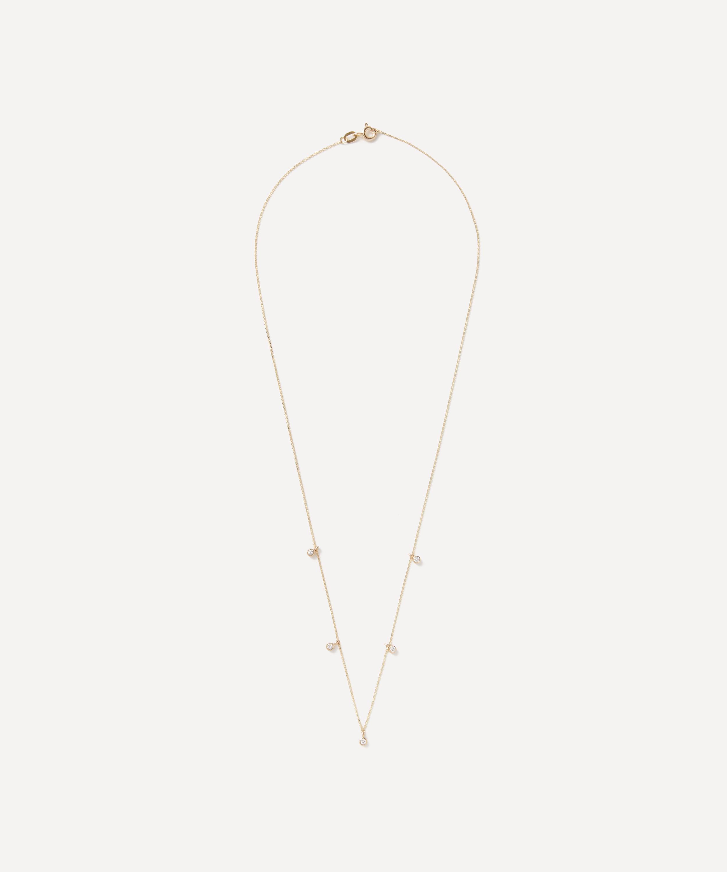 Shop Aurum + Grey 9ct Gold Forever Diamond Station Necklace