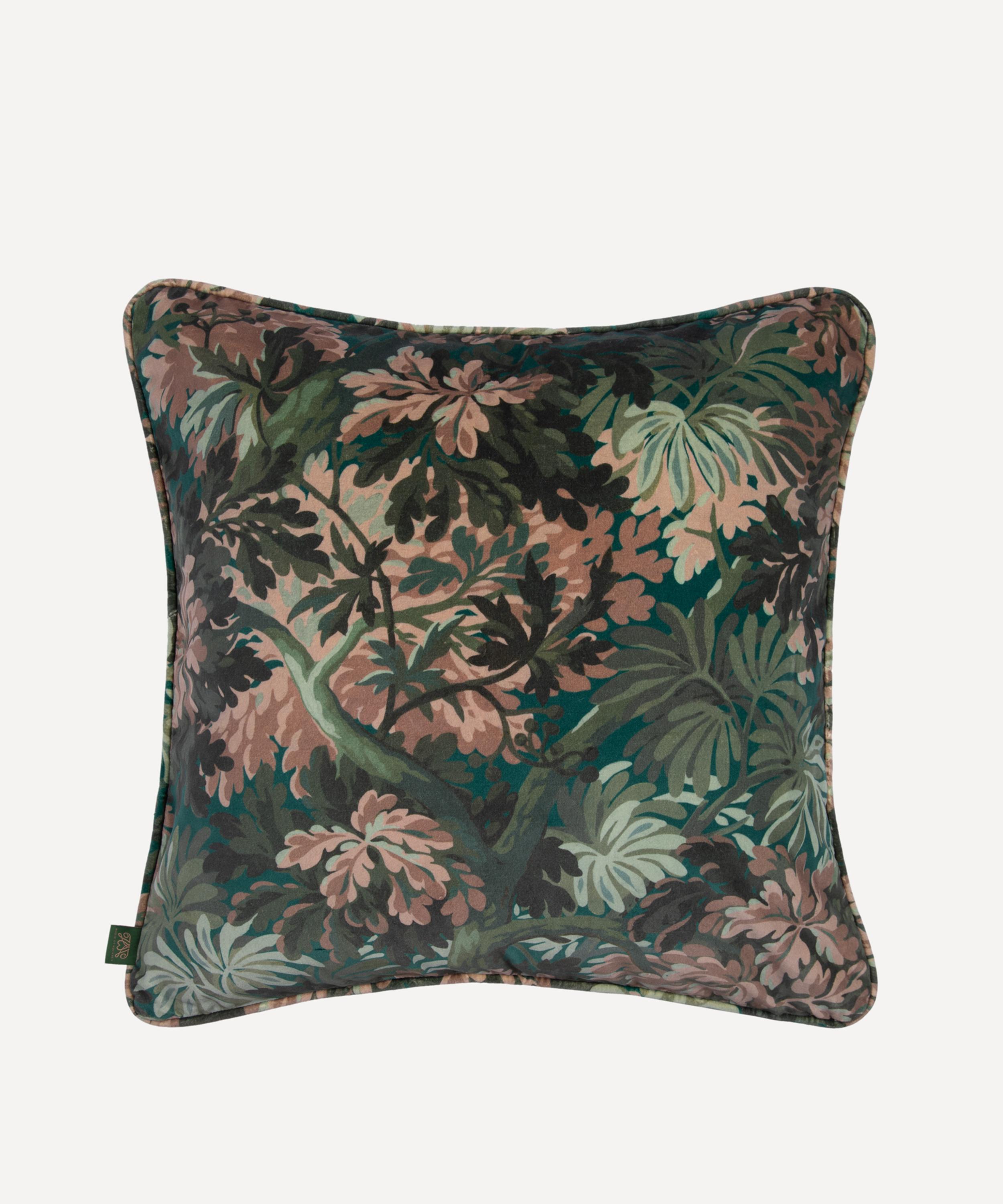 House Of Hackney Foris Large Piped Velvet Cushion