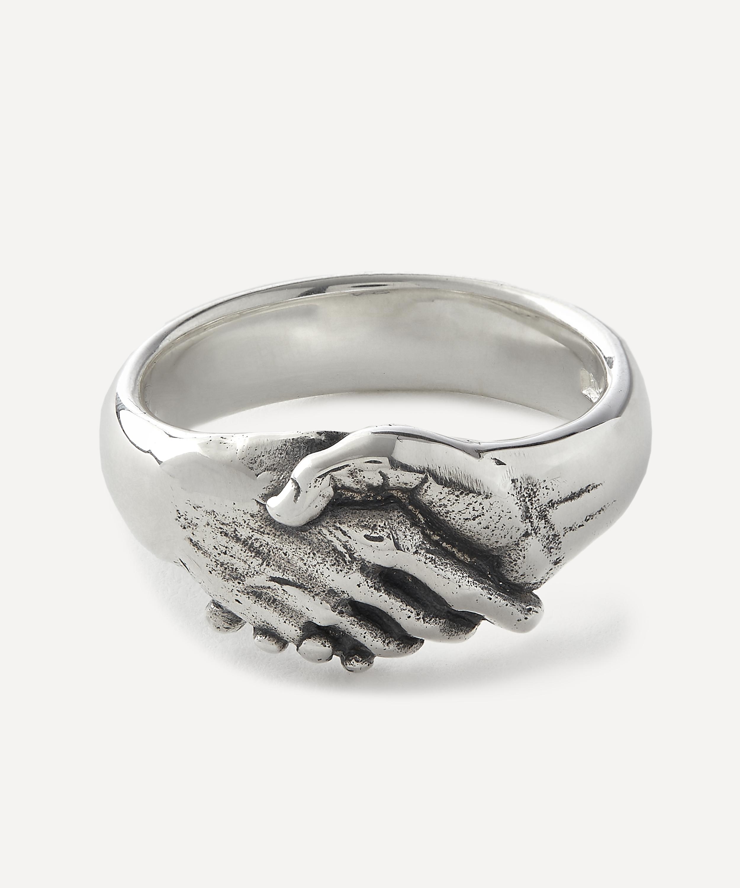 FREDRICK GROVE FREDRICK GROVE MENS STERLING SILVER ETERNITY BAND RING 