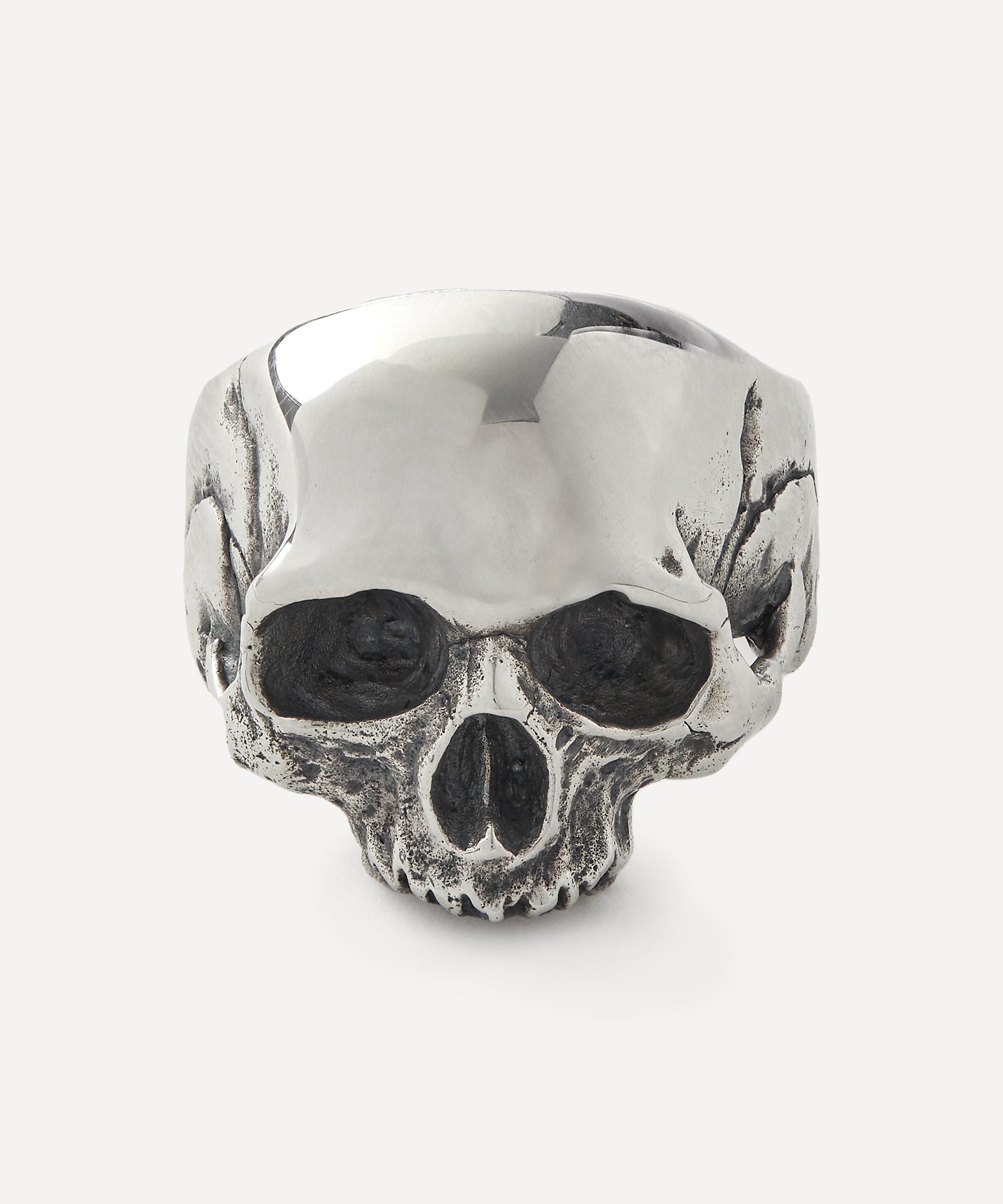FREDRICK GROVE FREDRICK GROVE MENS STERLING SILVER ANATOMICAL SKULL RING 