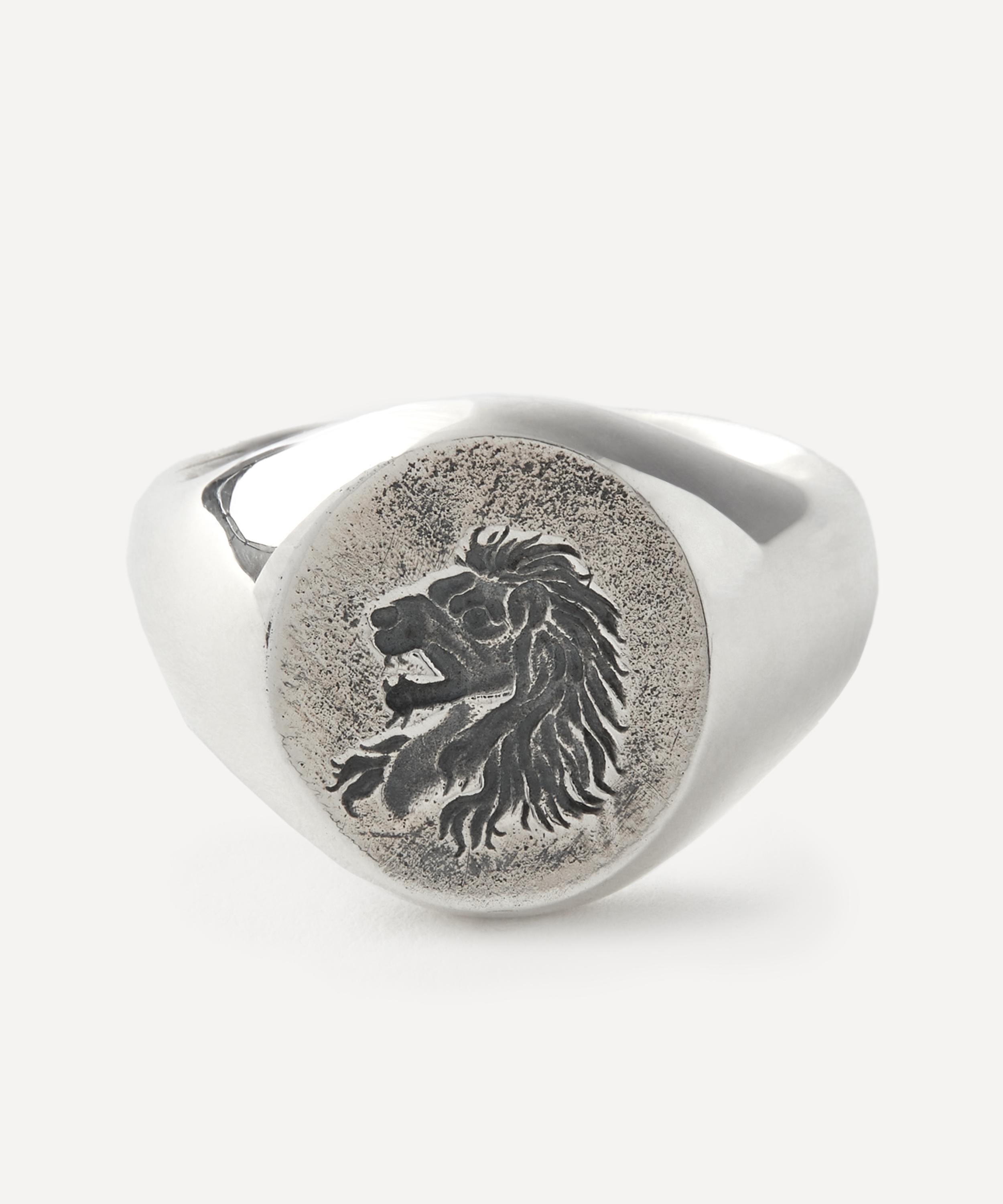 FREDRICK GROVE FREDRICK GROVE MENS LION SIGNET RING 