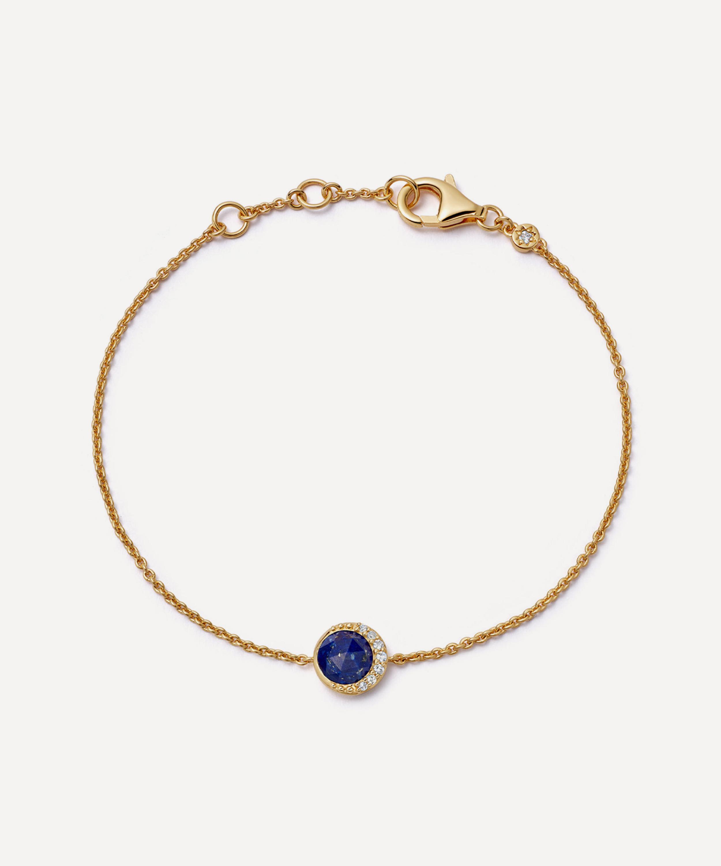 ASTLEY CLARKE ASTLEY CLARKE 18CT GOLD-PLATED VERMEIL SILVER LUNA LAPIS BRACELET 