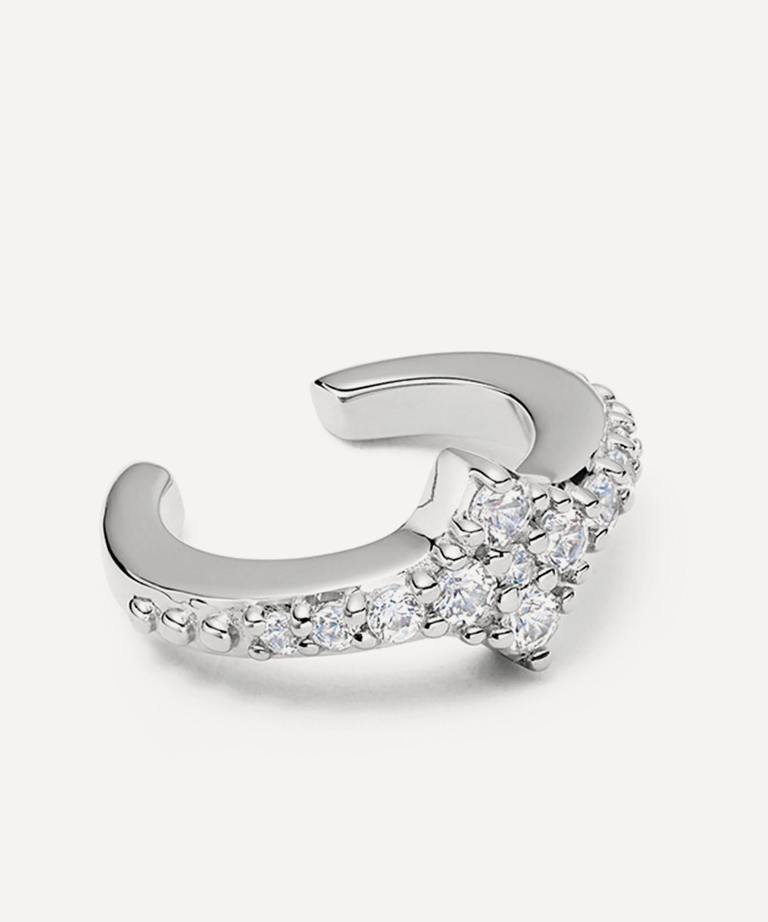 ASTLEY CLARKE ASTLEY CLARKE STERLING SILVER LUNA LIGHT EAR CUFF 