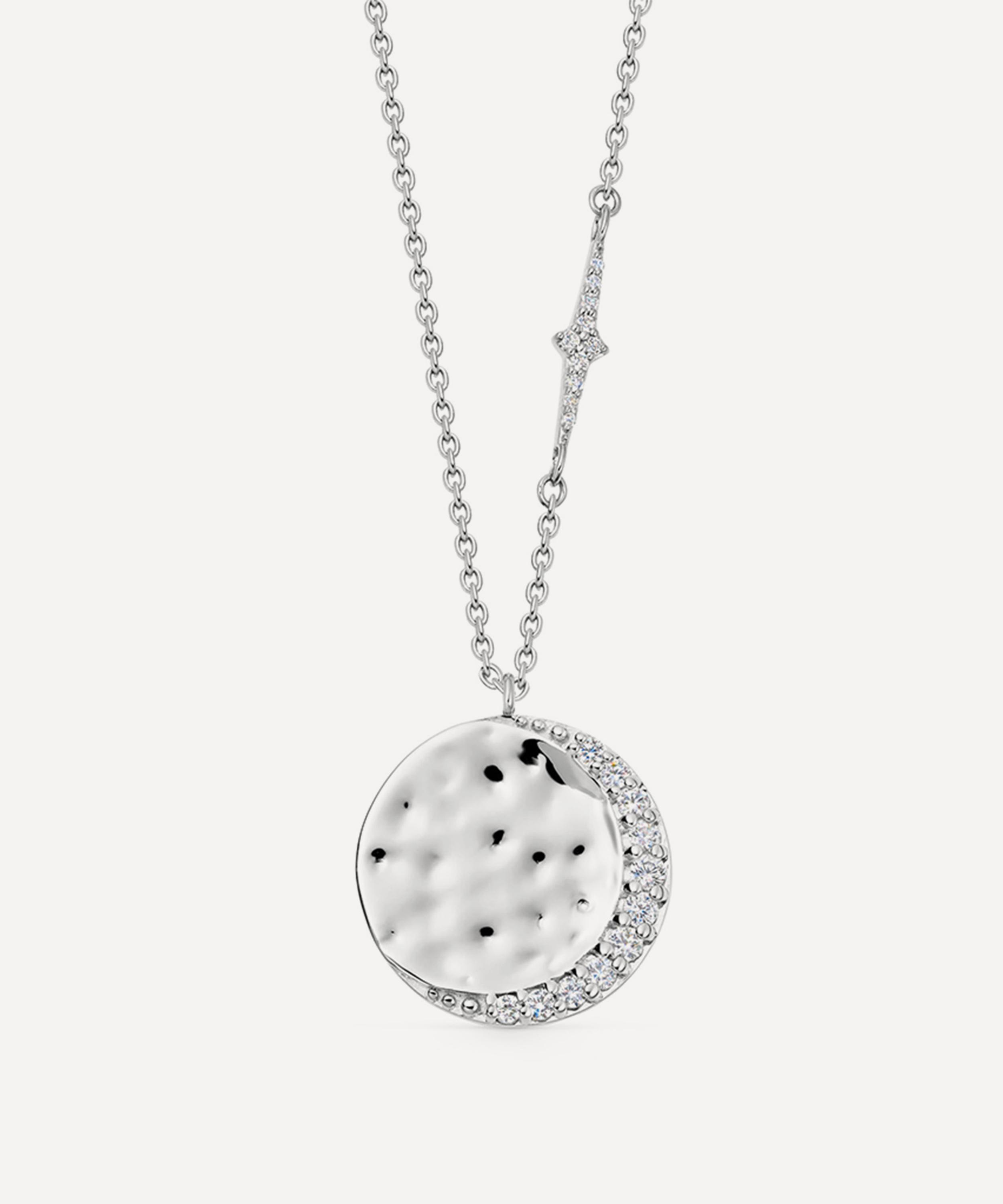 Astley Clarke Sterling Silver Luna Crescent Pendant Necklace