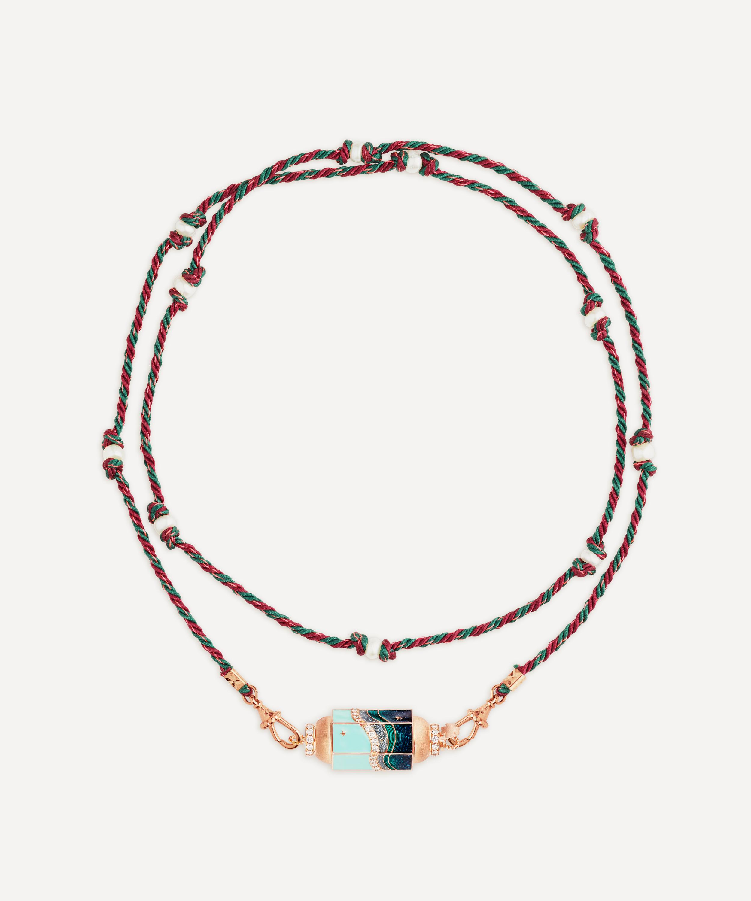 MARIE LICHTENBERG MARIE LICHTENBERG 18CT ROSE GOLD MILKY WAY LOCKET NECKLACE 
