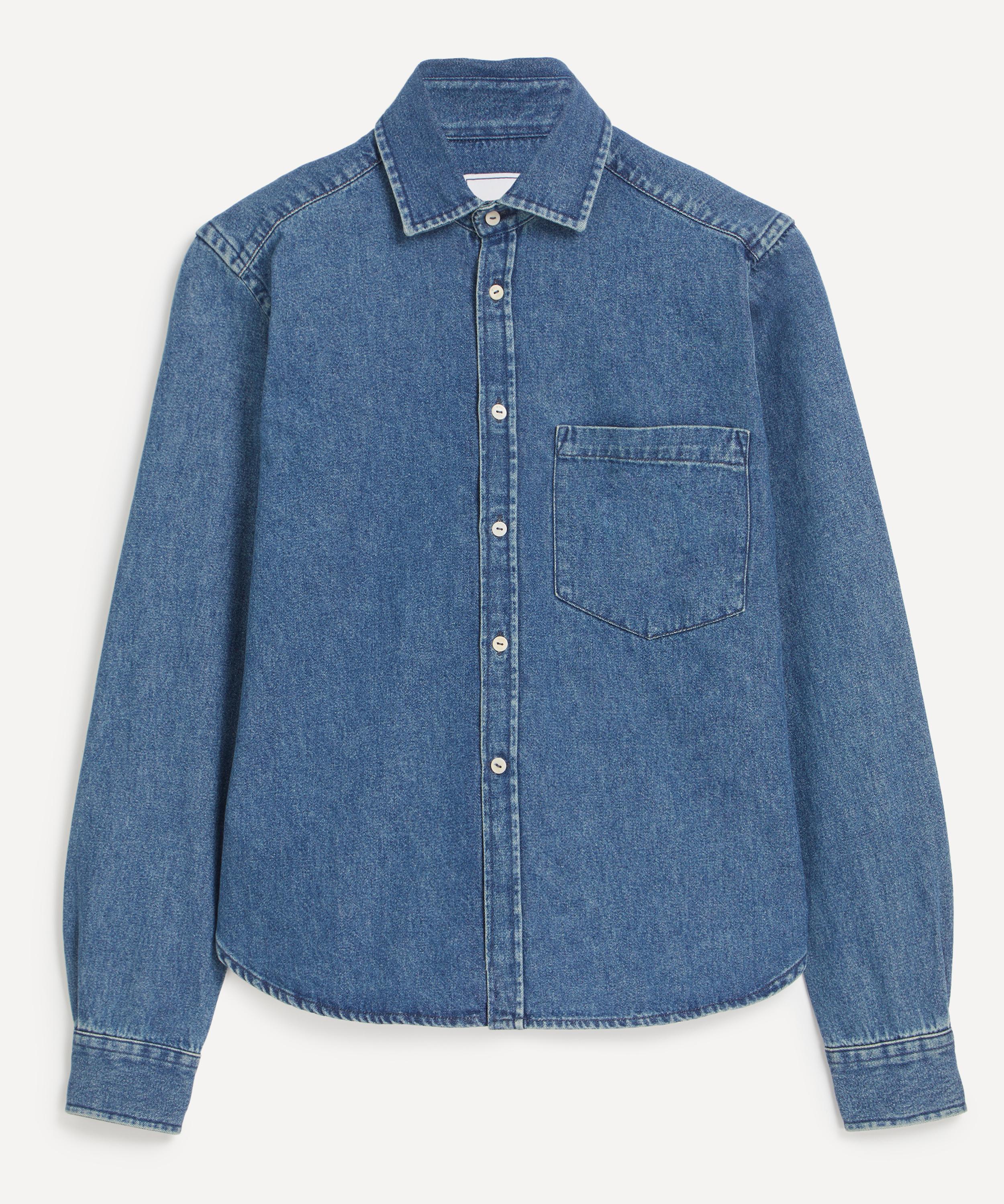 With Nothing Underneath Women's The Classic Denim Shirt In Blue