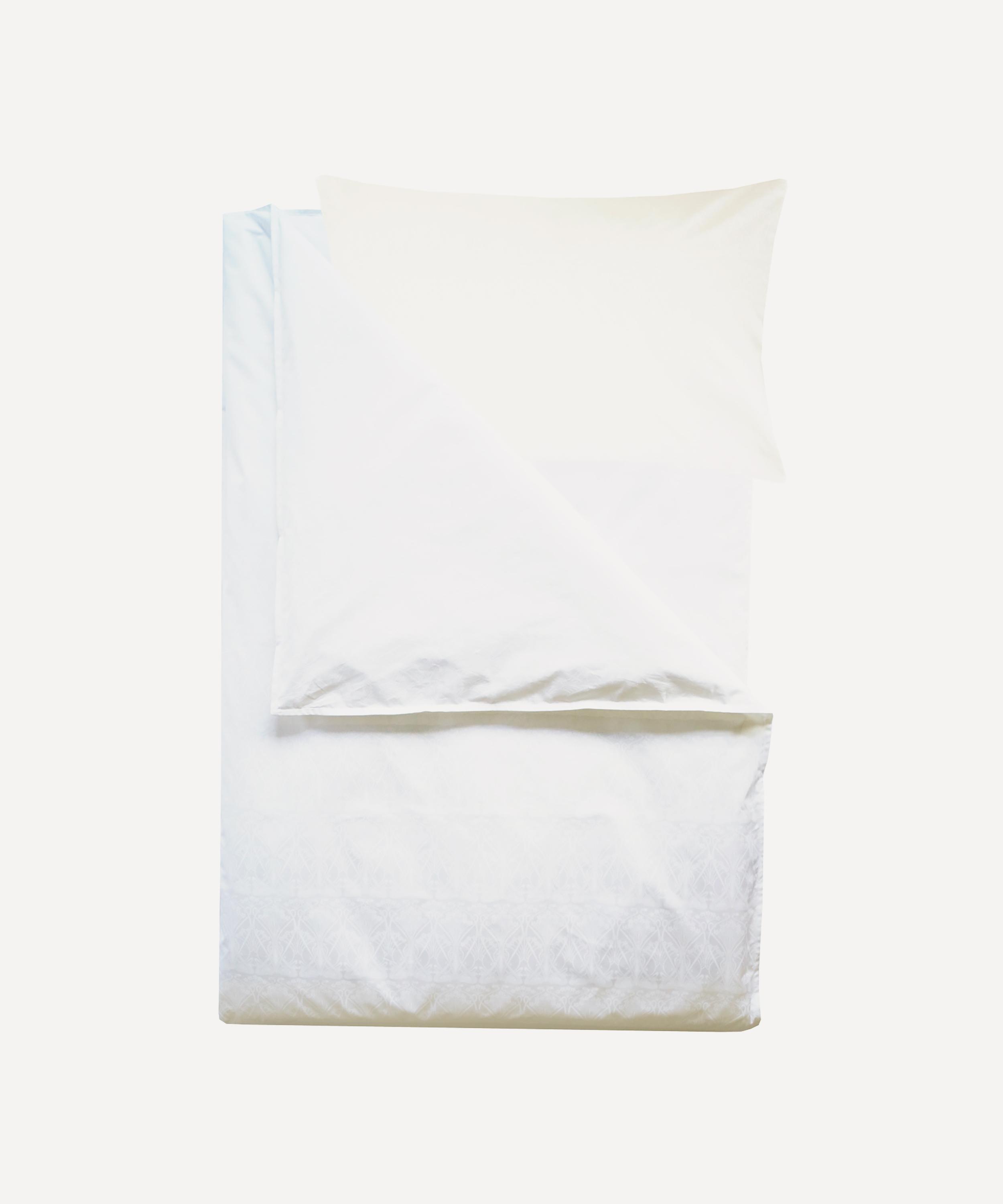 COCO & WOLF COCO & WOLF IANTHE WHITE SINGLE DUVET COVER SET 