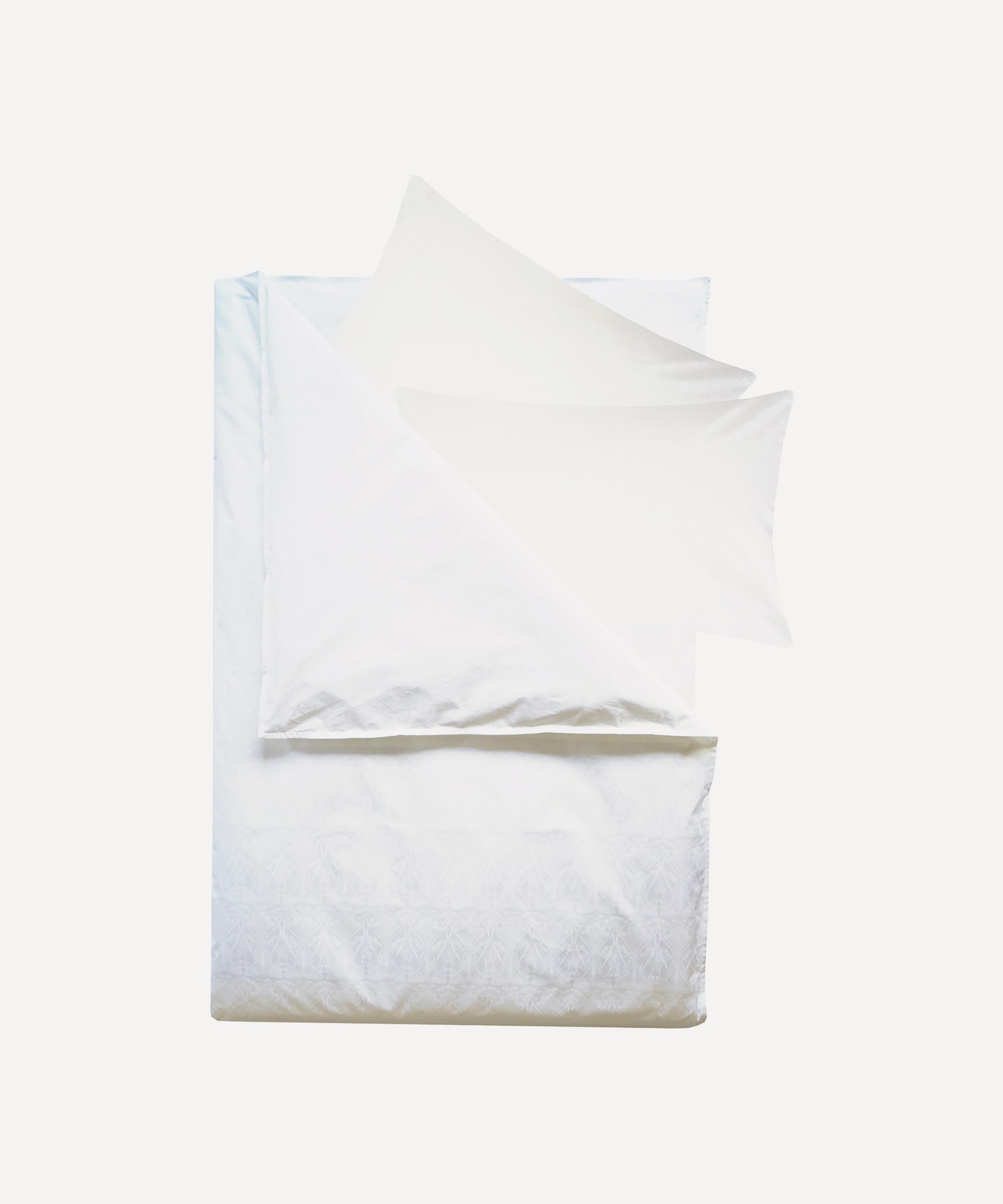 COCO & WOLF COCO & WOLF IANTHE WHITE SUPER KING DUVET COVER SET 