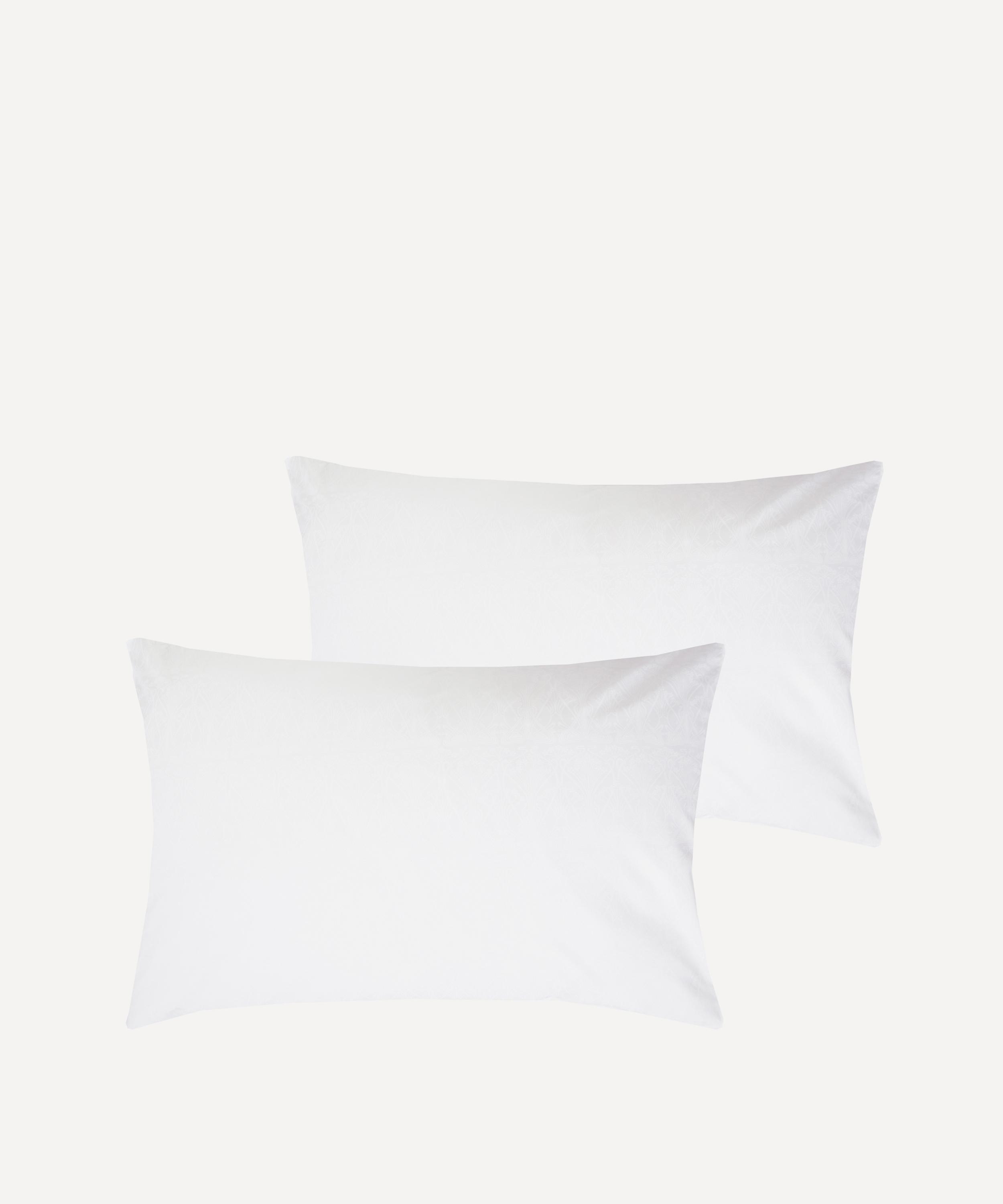 Coco & Wolf Ianthe White Cotton Pillowcases Set Of Two
