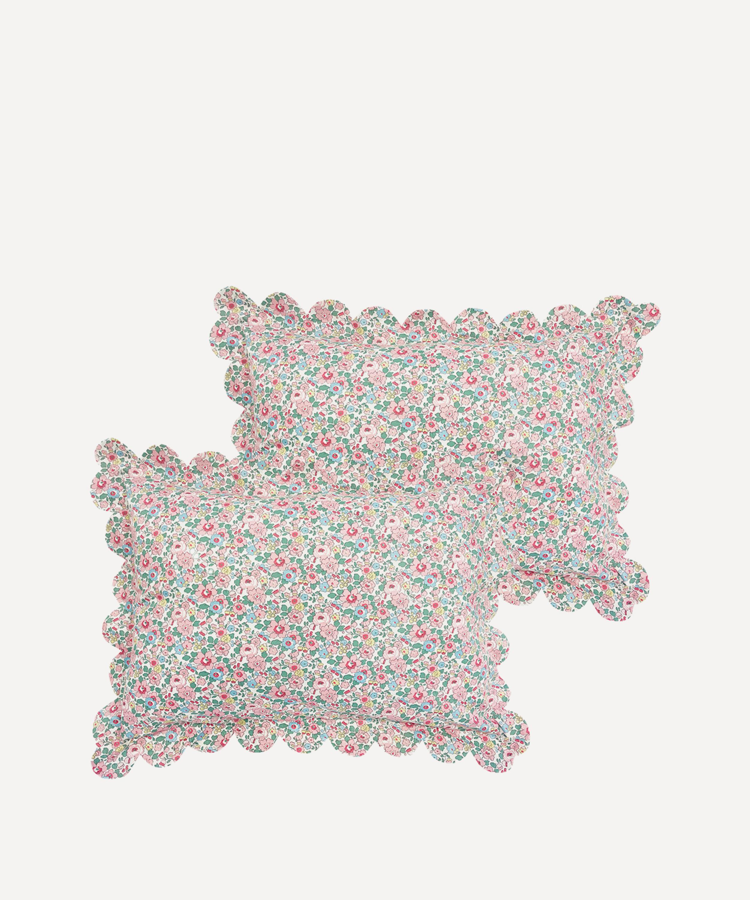 COCO & WOLF COCO & WOLF BETSY CANDY FLOSS FRILL EDGE PILLOWCASES SET OF TWO 