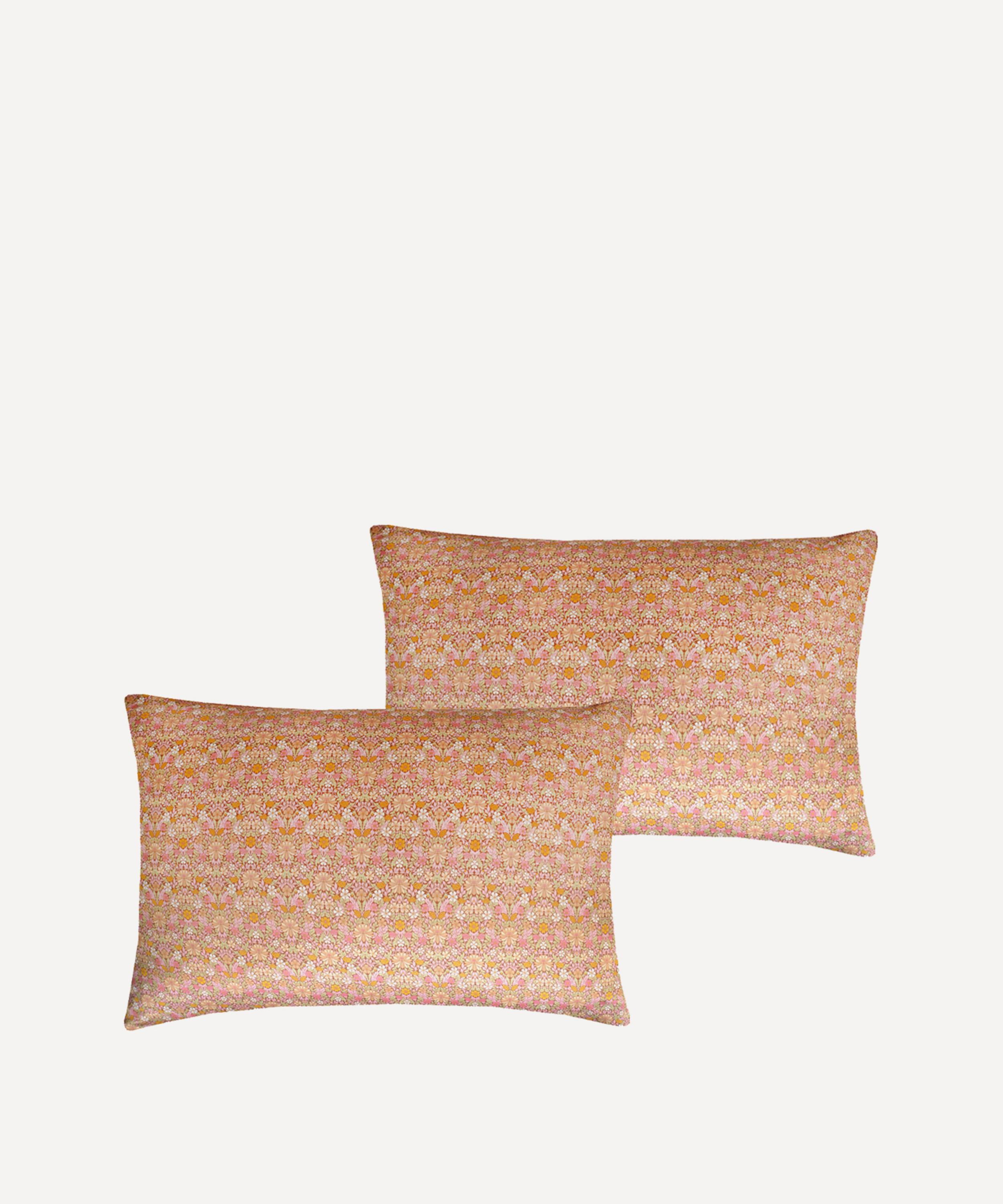 COCO & WOLF COCO & WOLF MOONFLOWER SILK PILLOWCASES SET OF TWO 