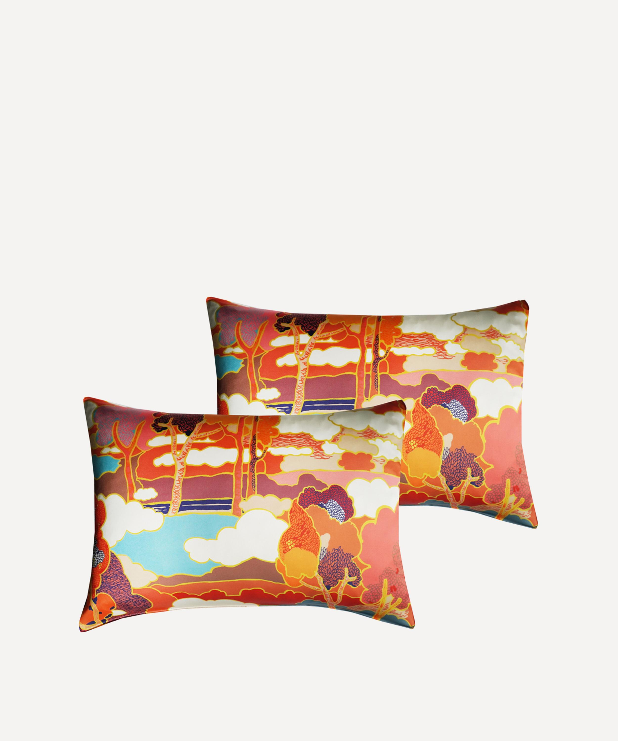 COCO & WOLF COCO & WOLF PROSPECT PLACE SILK PILLOWCASES SET OF TWO 