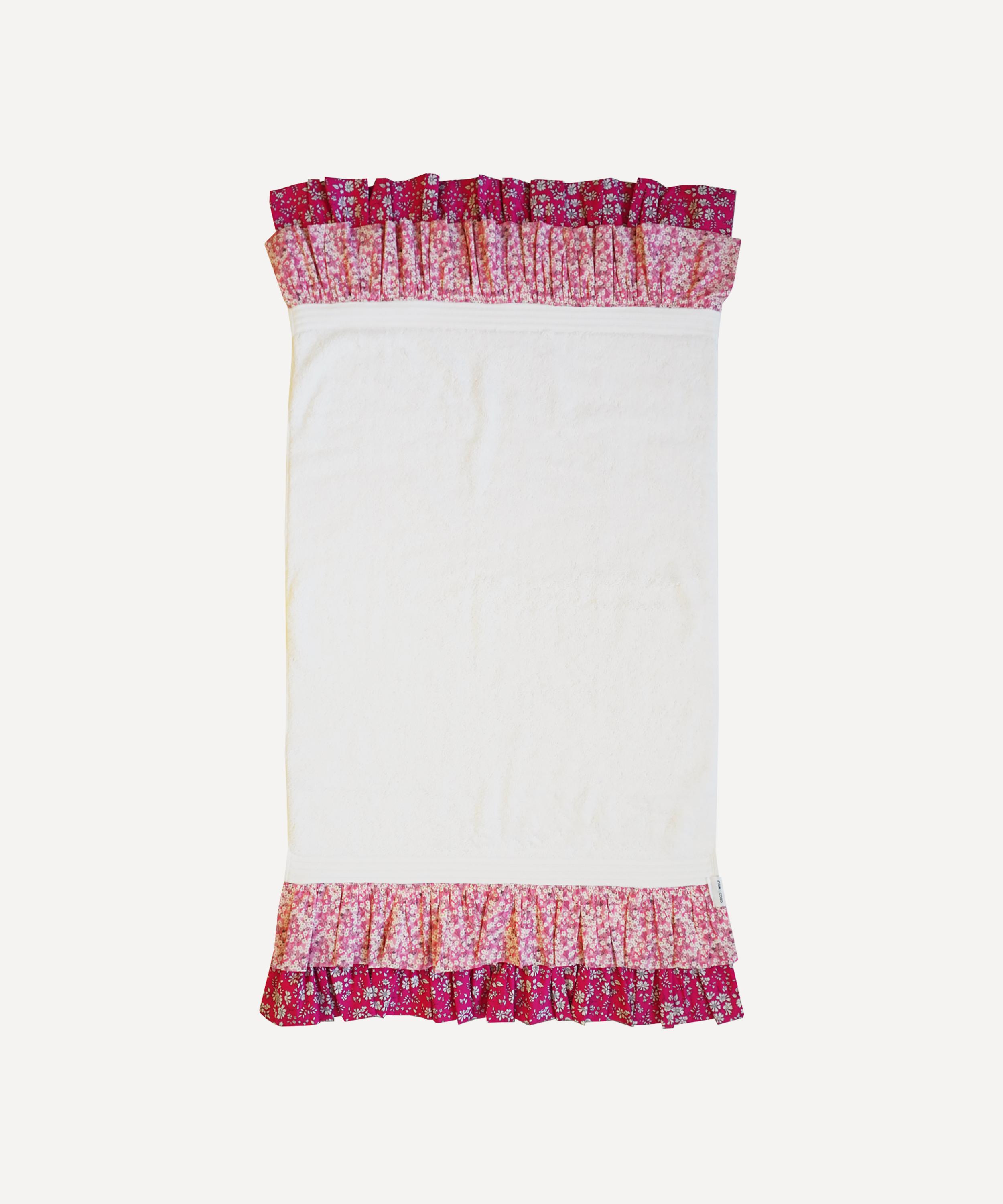 COCO & WOLF COCO & WOLF MITSI VALERIA PINK DOUBLE RUFFLE HAND TOWEL 50X85CM 