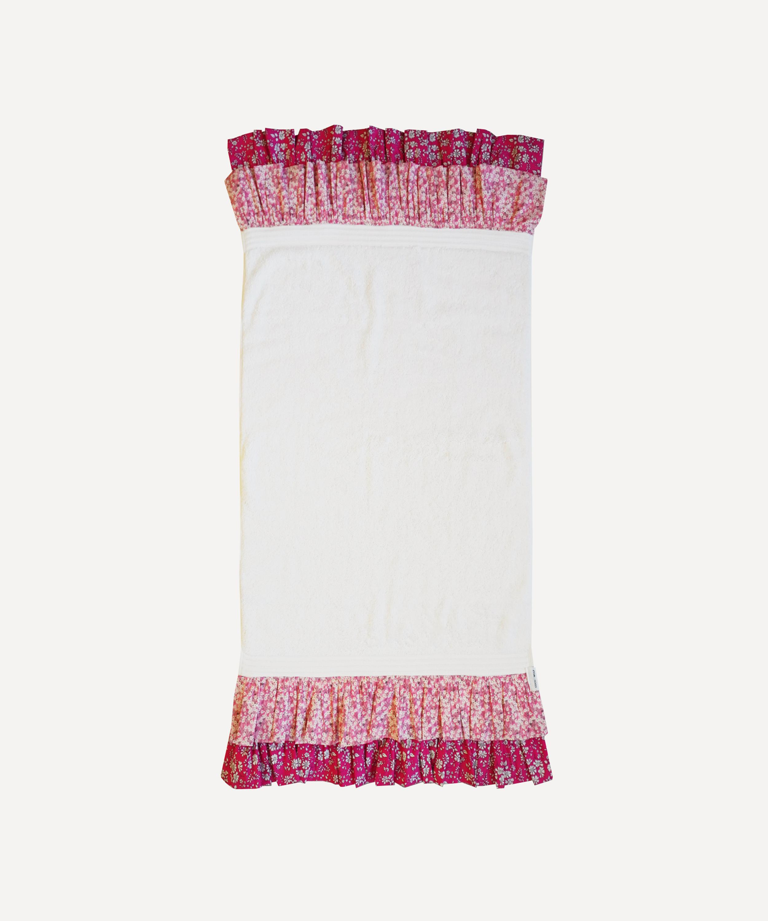 COCO & WOLF COCO & WOLF MITSI VALERIA PINK DOUBLE RUFFLE BATH TOWEL 130X70CM 