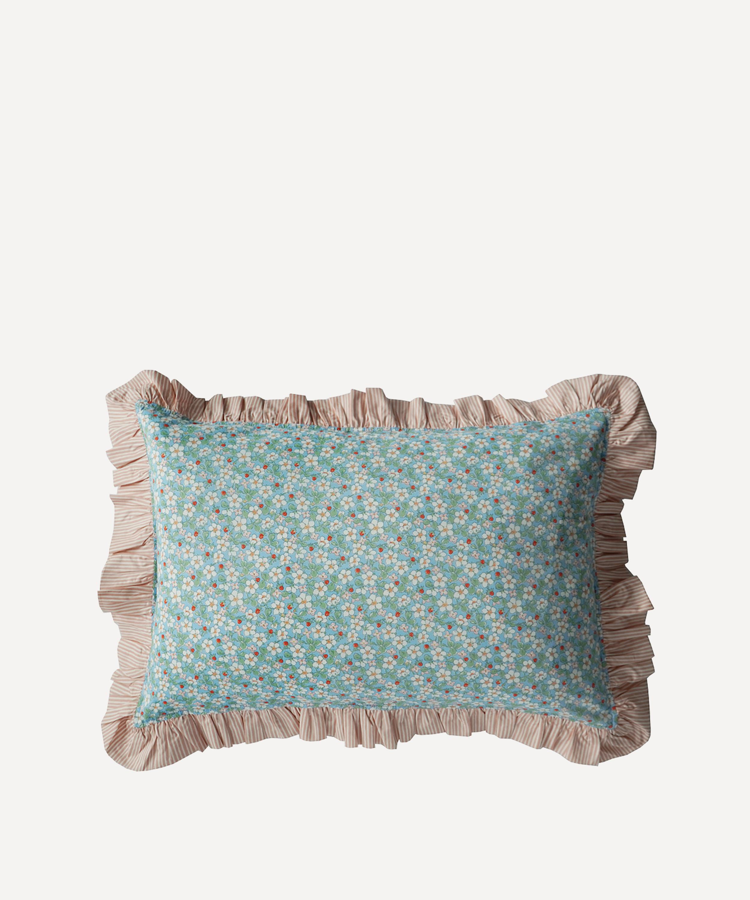 COCO & WOLF COCO & WOLF PAYSANNE BLOSSOM AND ELEMENTS FRILL EDGE OBLONG CUSHION 