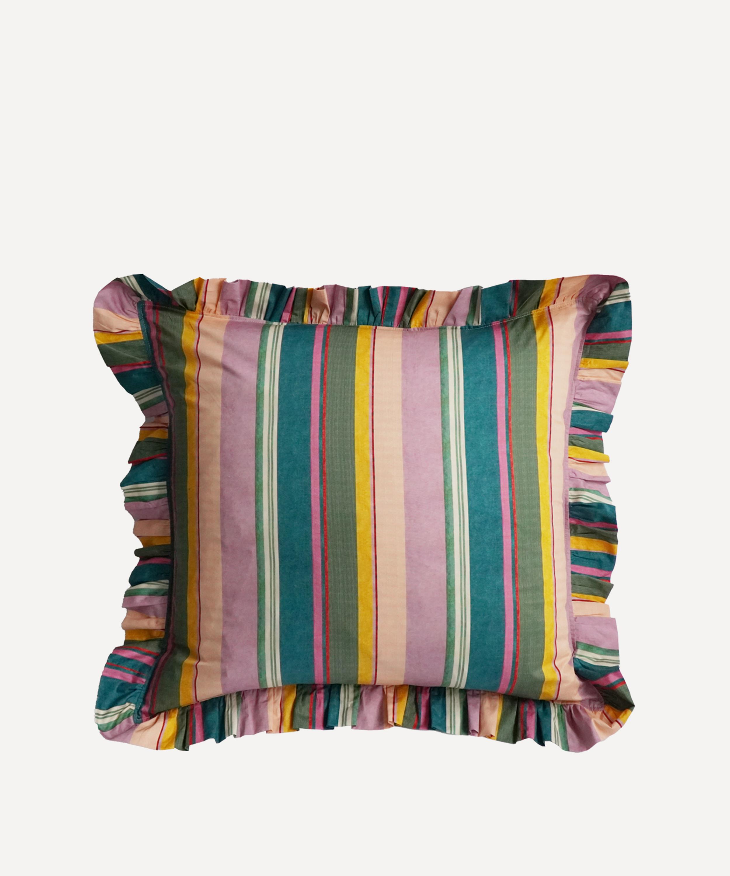 COCO & WOLF COCO & WOLF LARGE SQUARE FRILL ARCHIVE SWATCH CUSHION 