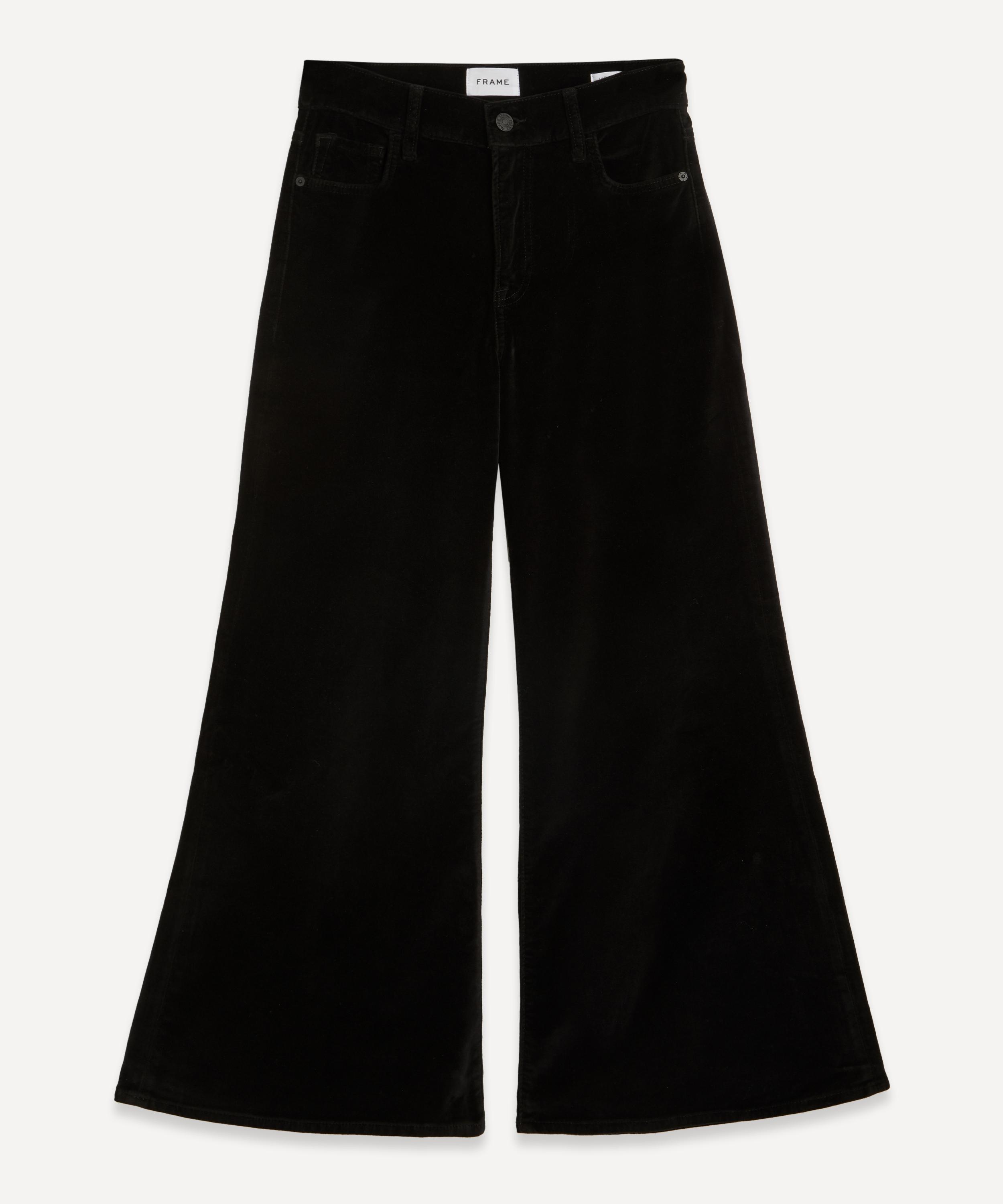 PAIGE PAIGE WOMEN'S LE PALAZZO CROP VELVETEEN TROUSERS 