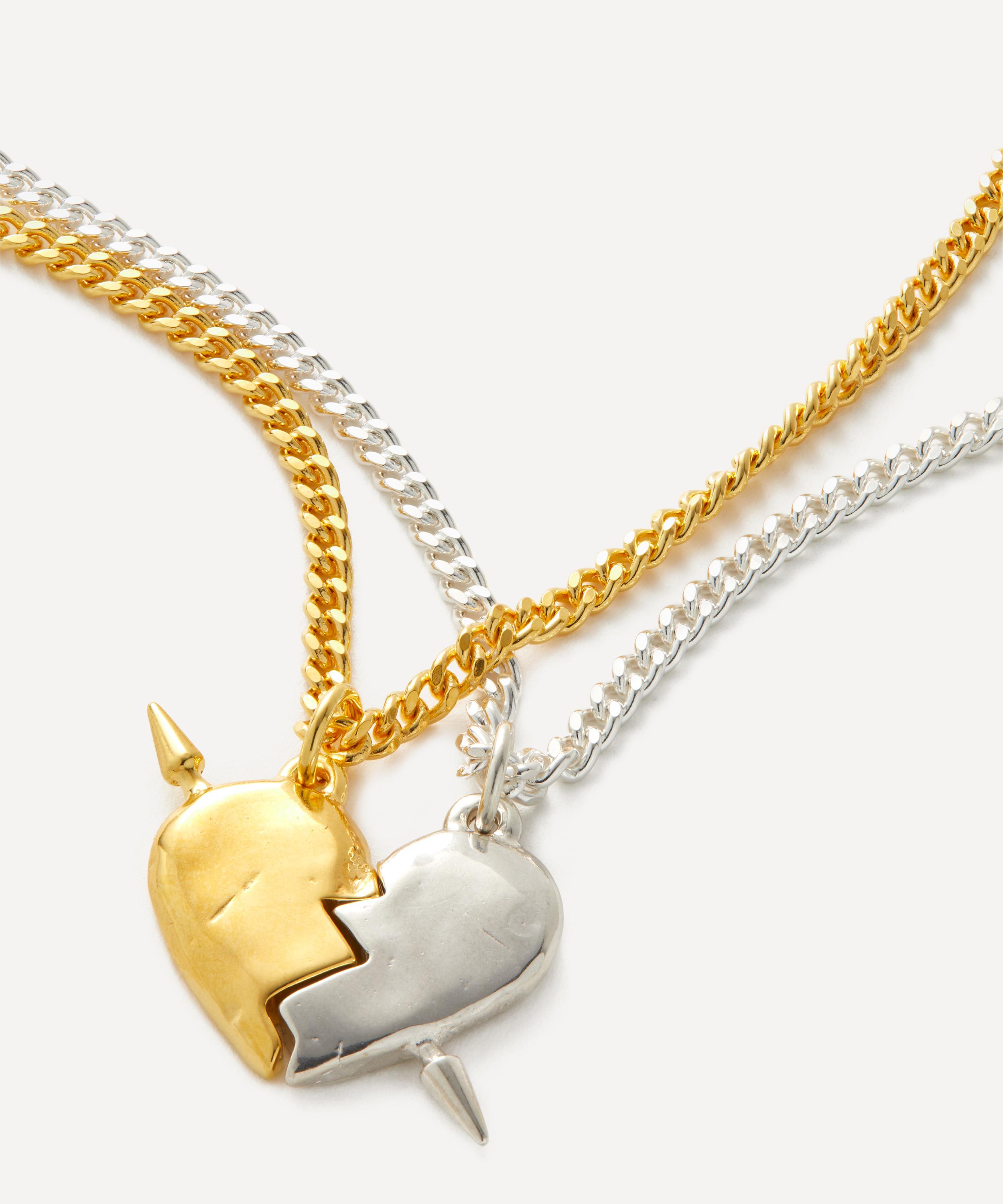 MARIA NILSDOTTER MARIA NILSDOTTER MIXED METAL YOU AND ME NECKLACE SET 