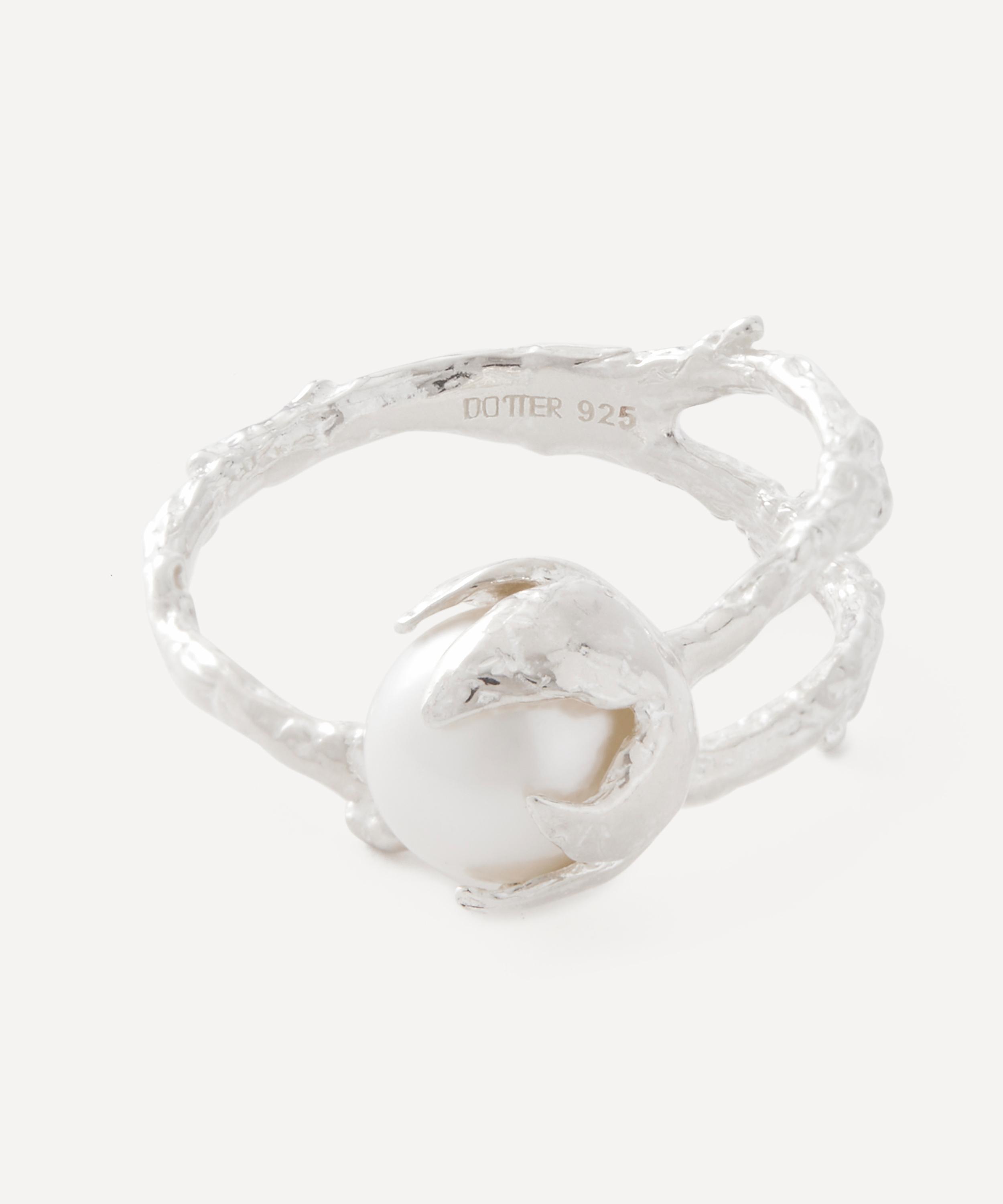 Maria Nilsdotter Sterling Silver Bud Pearl Ring
