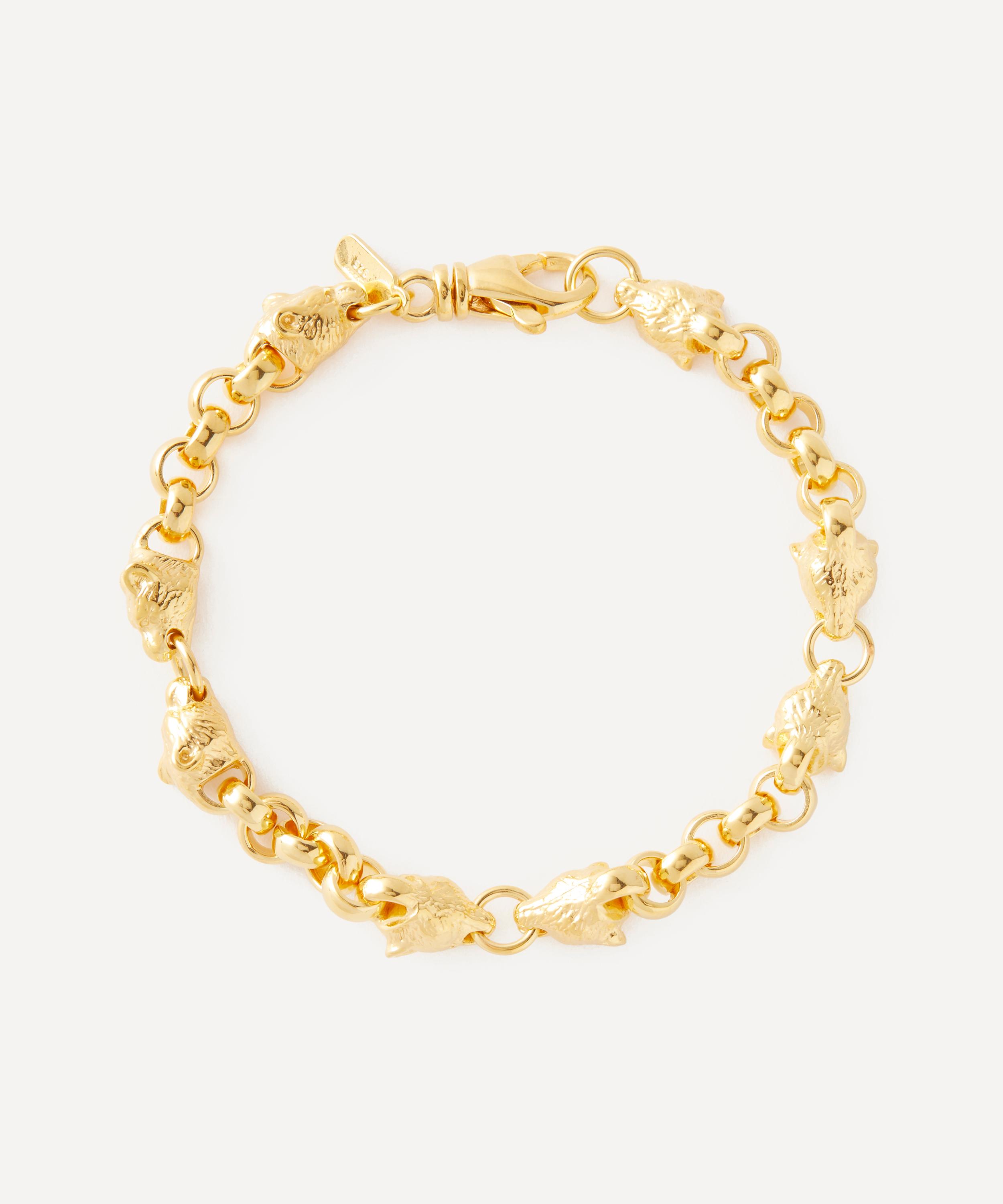 MARIA NILSDOTTER MARIA NILSDOTTER 18CT GOLD-PLATED LYNX CHAIN BRACELET 