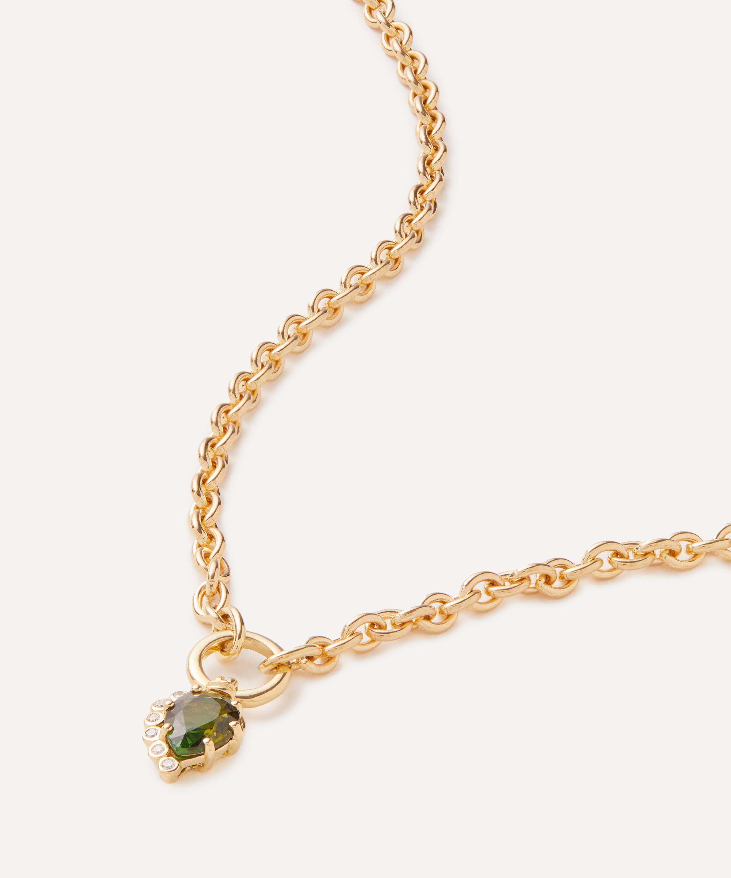 Shop Pascale Monvoisin 18ct Gold Sun N'1 Green Tourmaline Necklace