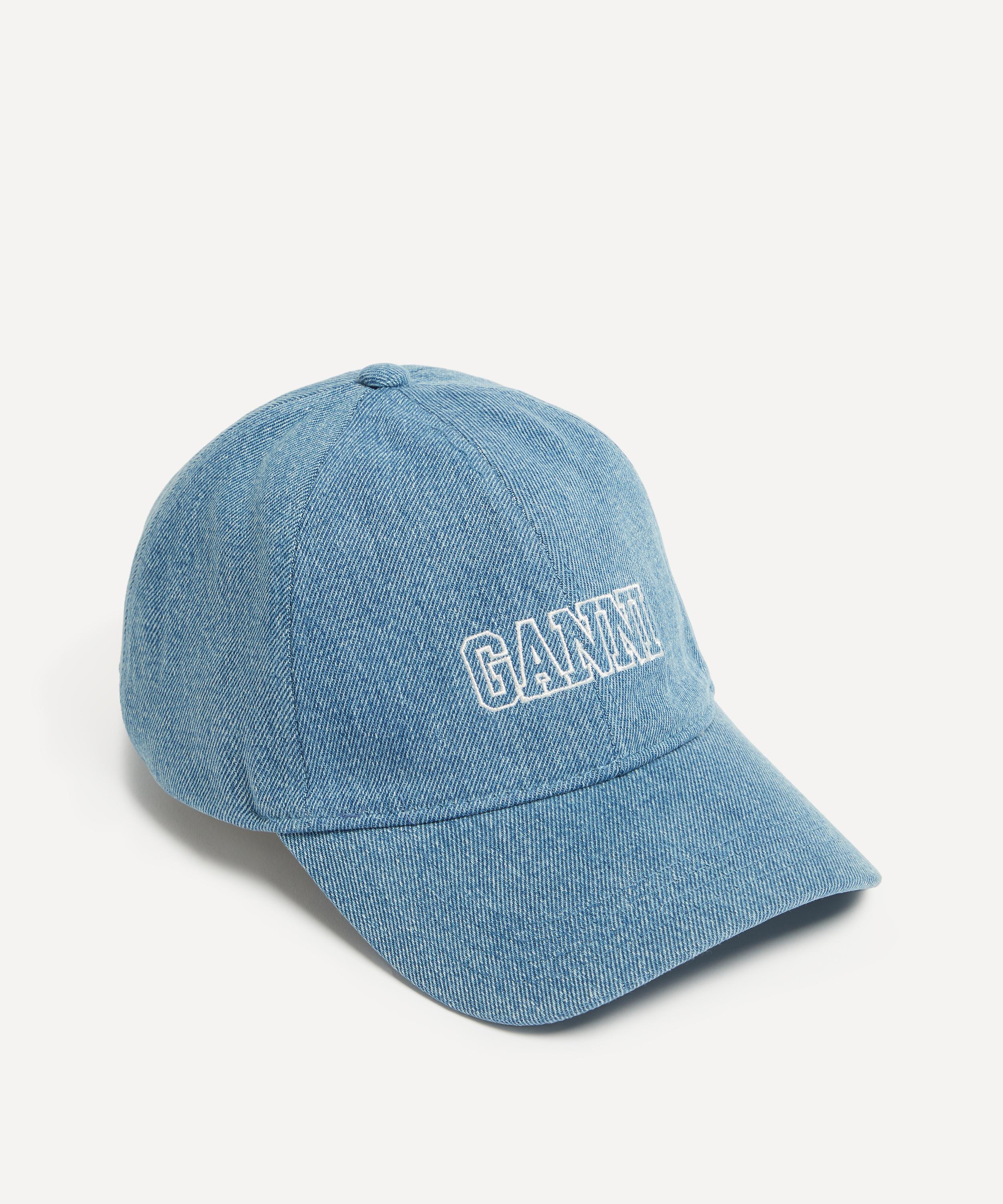 GANNI GANNI WOMEN'S LOGO DENIM CAP 