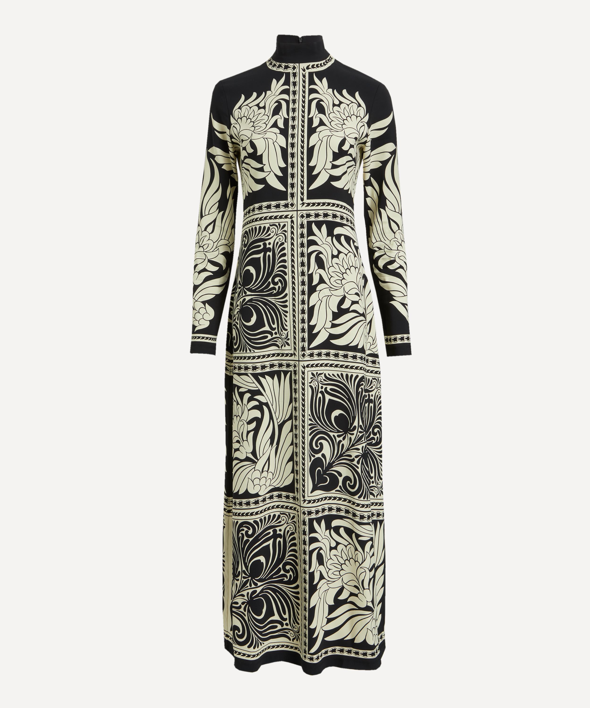 La Doublej Halle Dress In Mix Tiles Placée Black