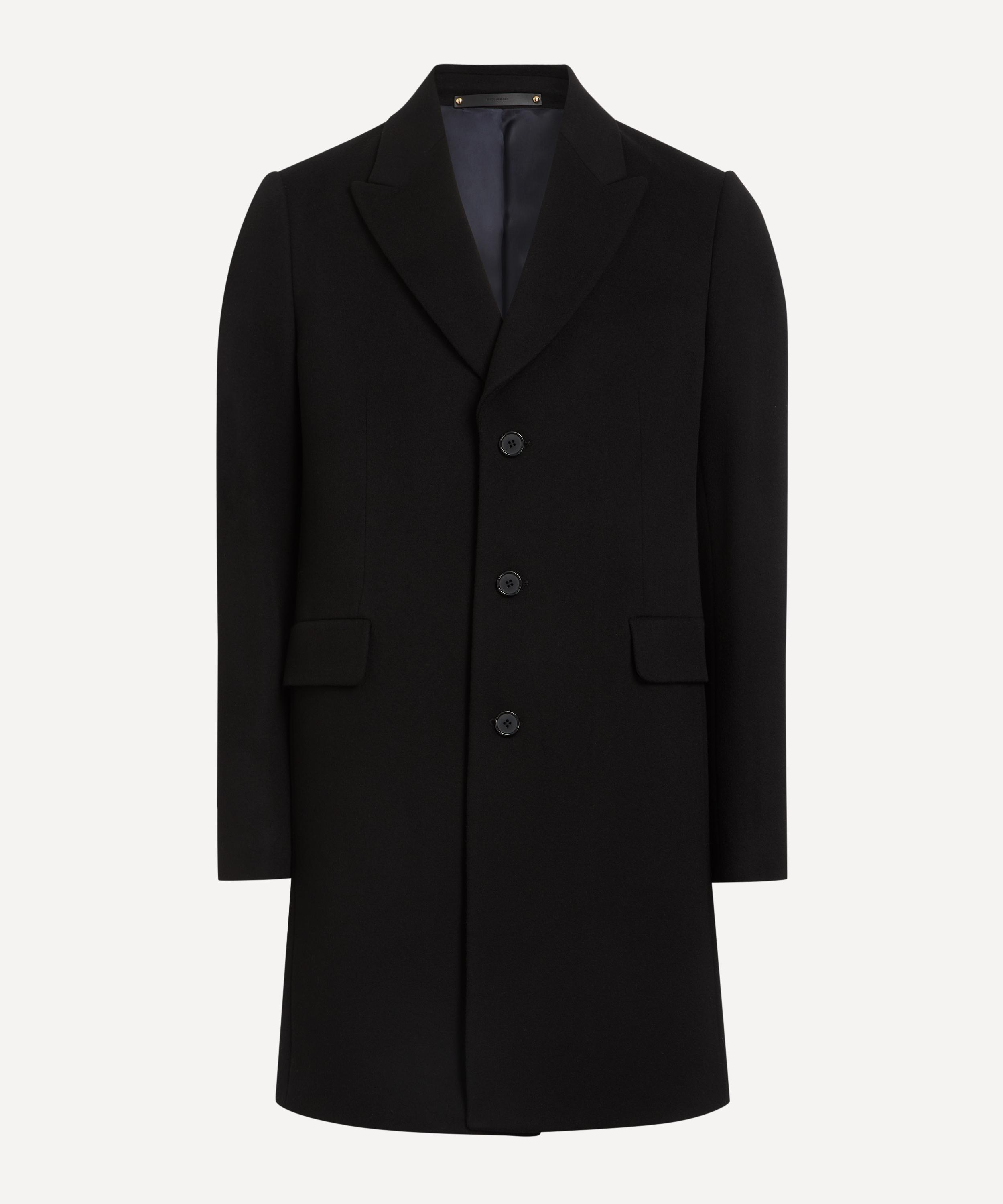 Paul Smith Mens Single-Breasted Wool-Cashmere Blend Coat Black 44/54