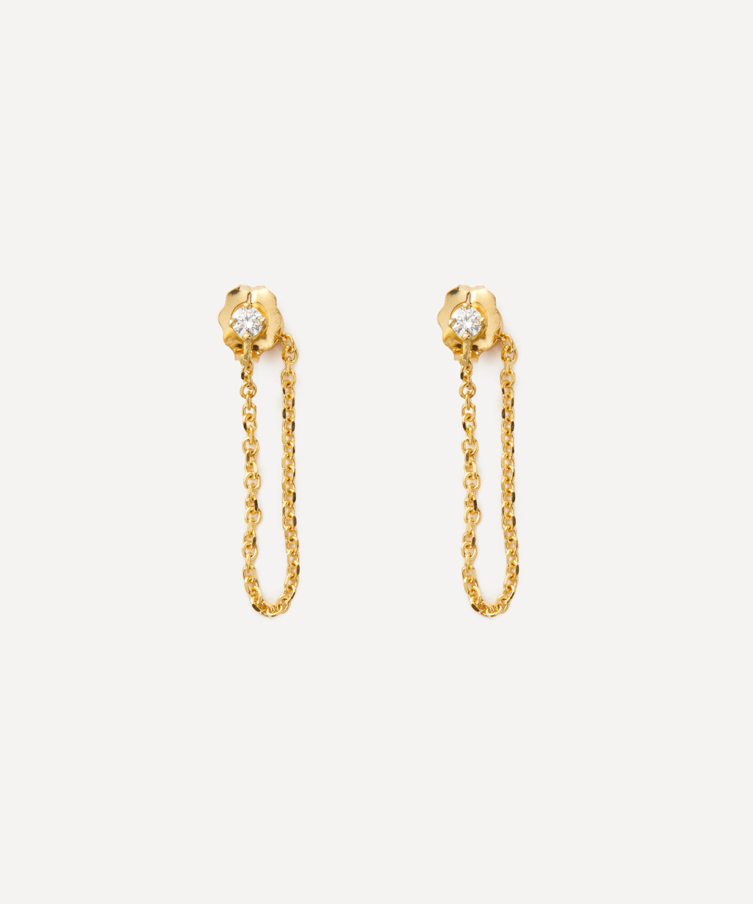 SATOMI KAWAKITA SATOMI KAWAKITA 18CT GOLD WHITE DIAMOND SPRINKLE STUD EARRING 