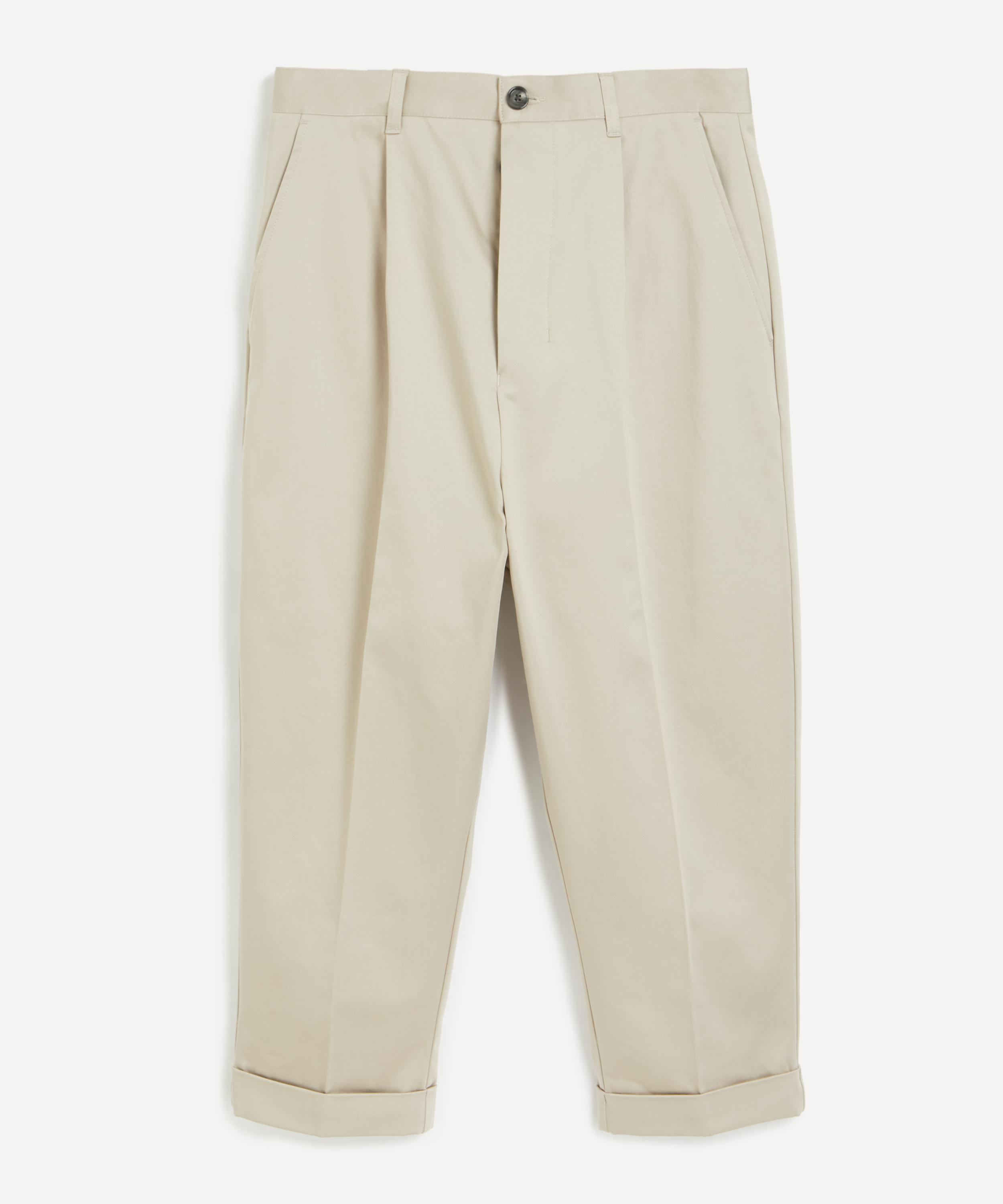 Ami Mens Carrot Oversized Trousers Light beige XL