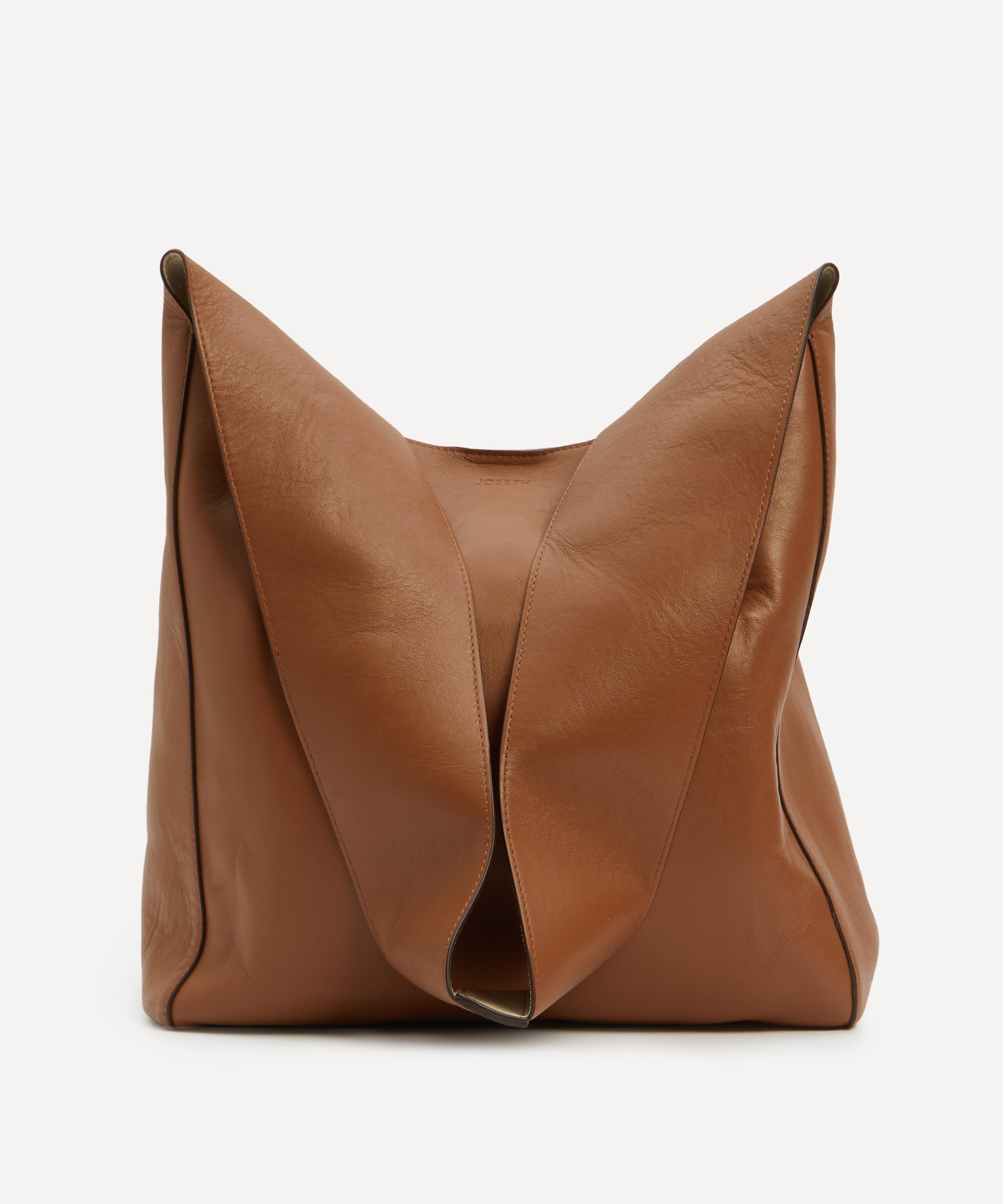 JOSEPH JOSEPH WOMEN'S COZUMEL LIGHT TAN LEATHER SLOUCH BAG 