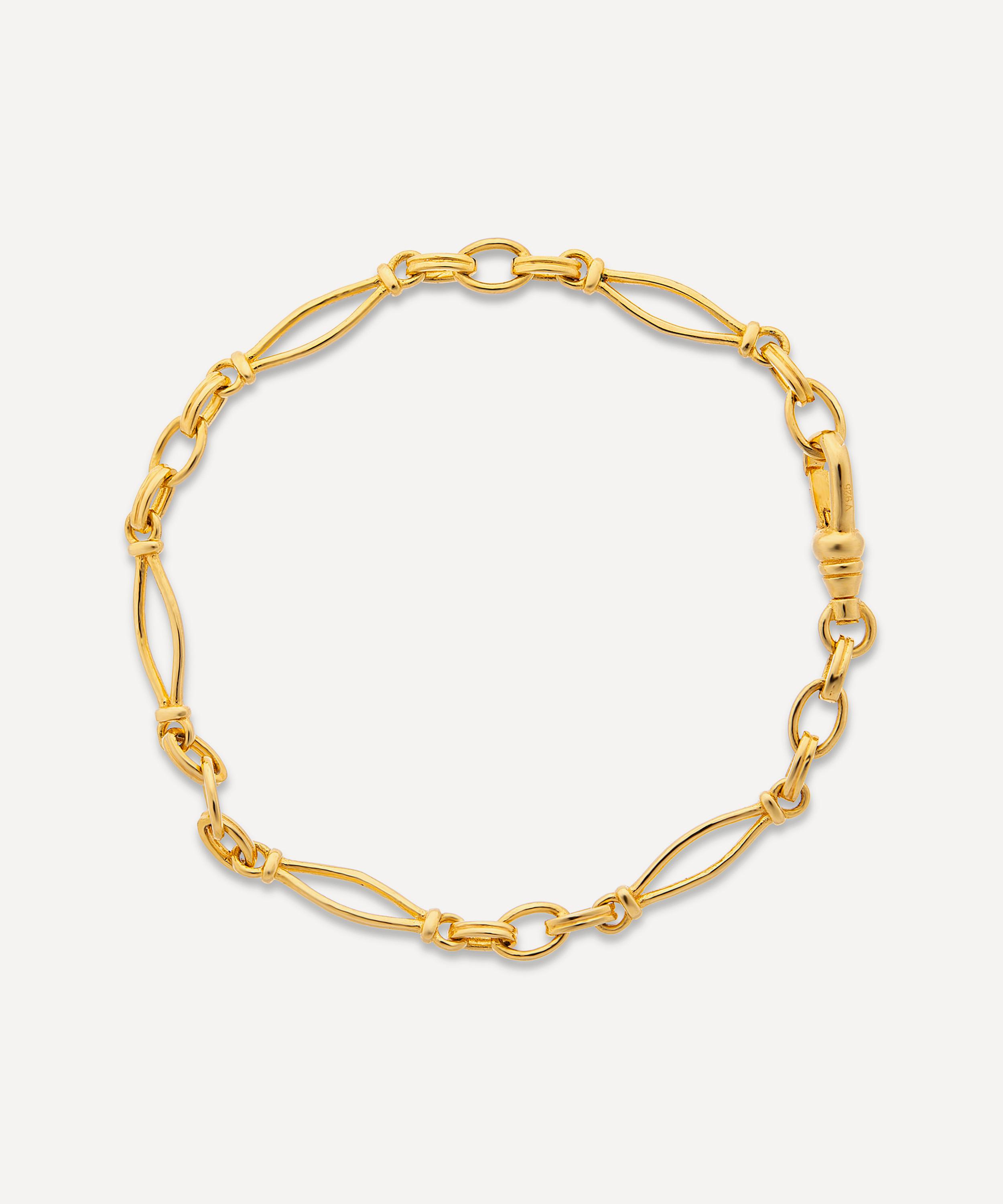 V By Laura Vann 18ct Gold-plated Vintage Link Chain Bracelet