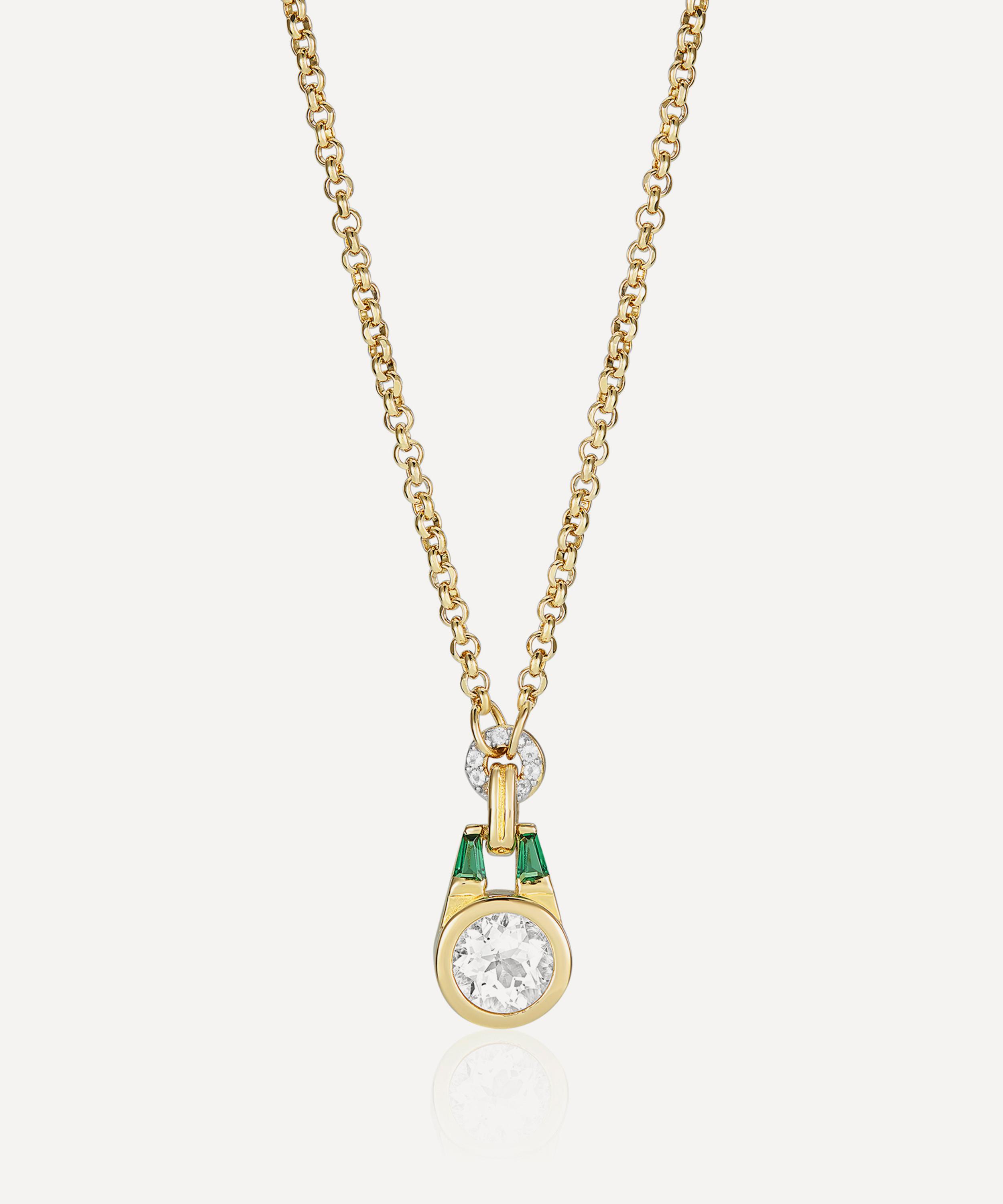 V By Laura Vann 18ct Gold-plated Vermeil Silver Olive Pendant Necklace