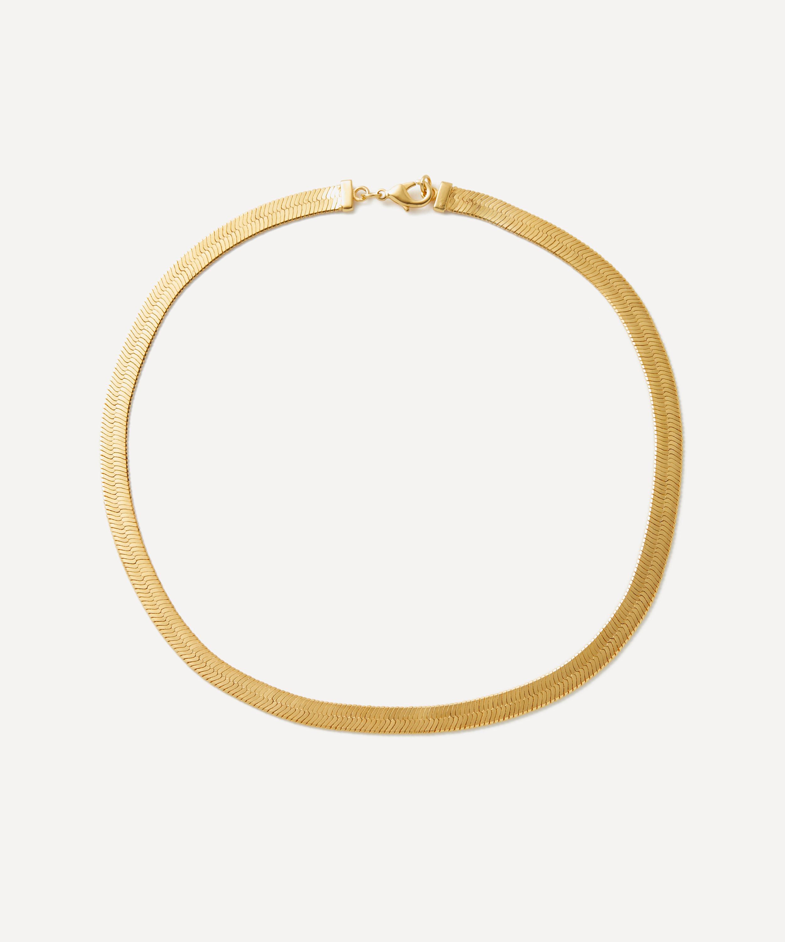 SHYLA SHYLA 22CT GOLD-PLATED CURZON SNAKE CHAIN NECKLACE 