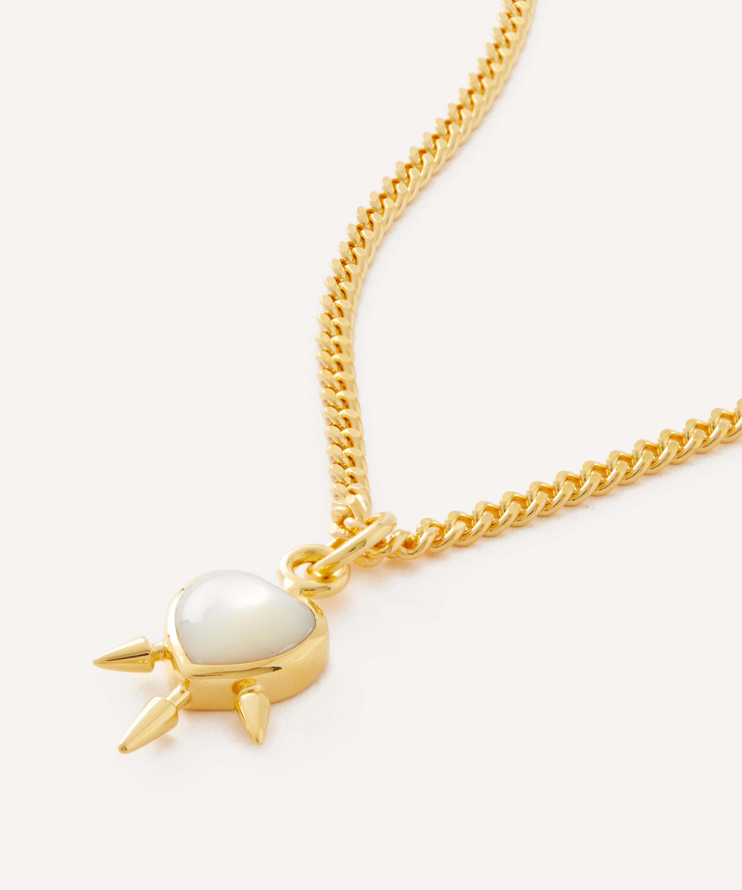 MARIA NILSDOTTER MARIA NILSDOTTER 18CT GOLD-PLATED THREE OF SWORDS PENDANT NECKLACE 