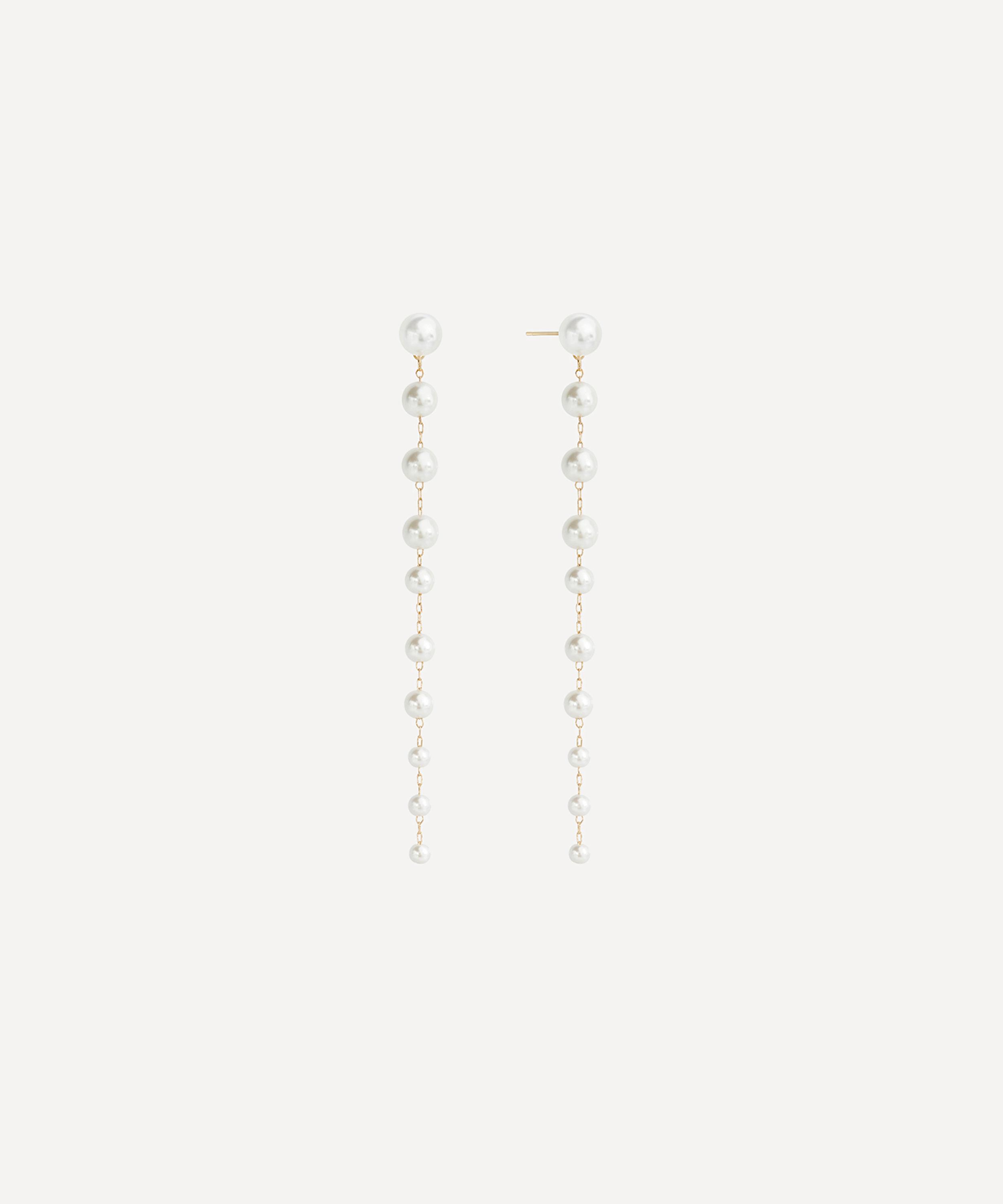 Shashi 14ct Gold-plated Anais Drop Earrings