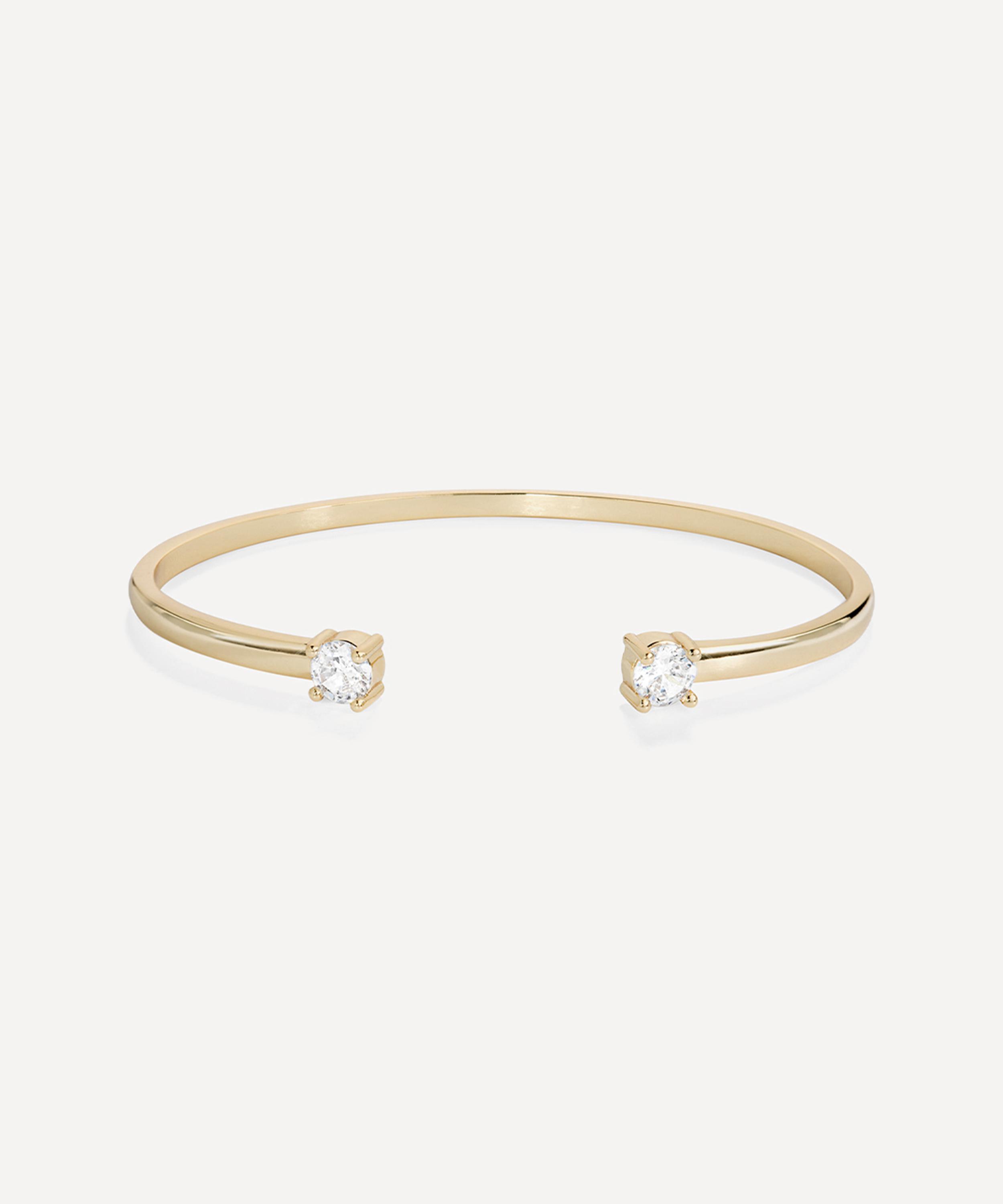 Shashi 14ct Gold-plated Beam Cuff Bracelet