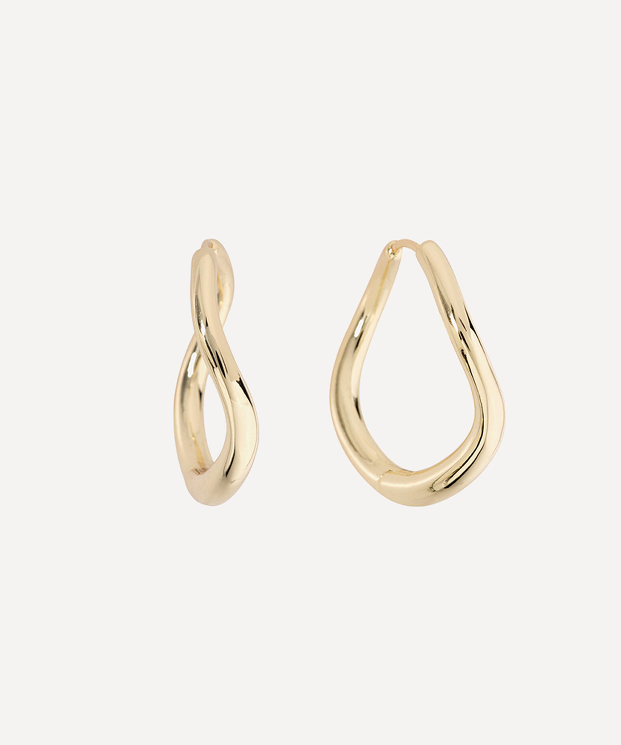 Shashi 14ct Gold-plated Kei Hoop Earrings