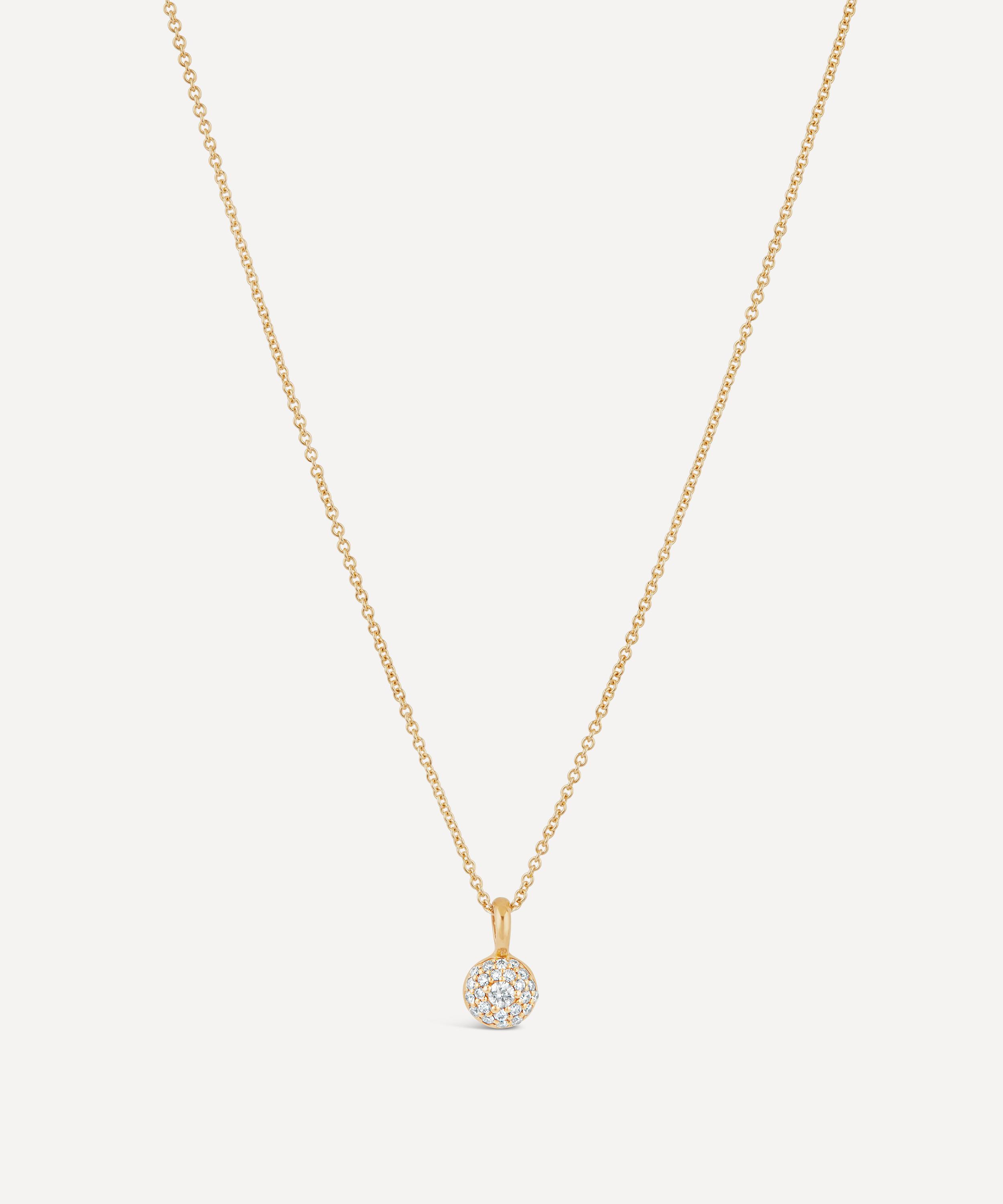 Dinny Hall 9ct Gold Diamond Bonbon Pendant Necklace