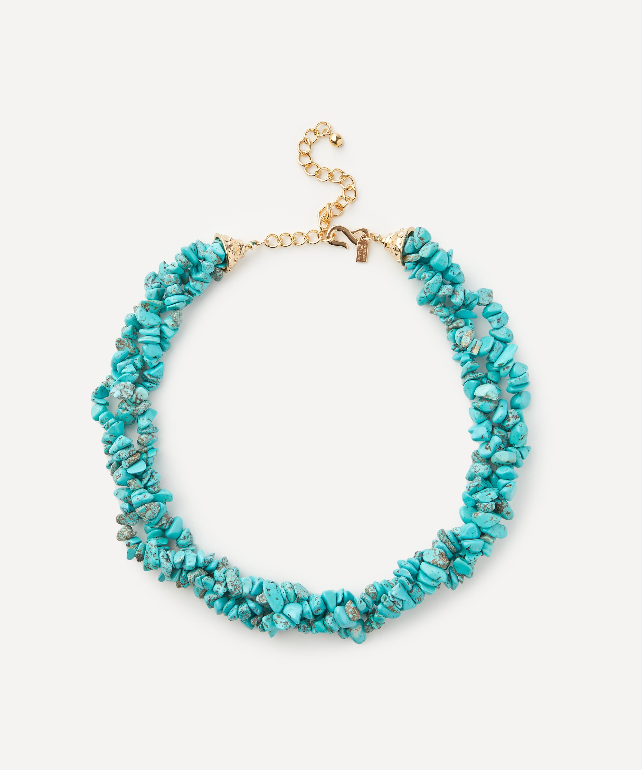 Kenneth Jay Lane Gold-plated Turquoise Bead Necklace