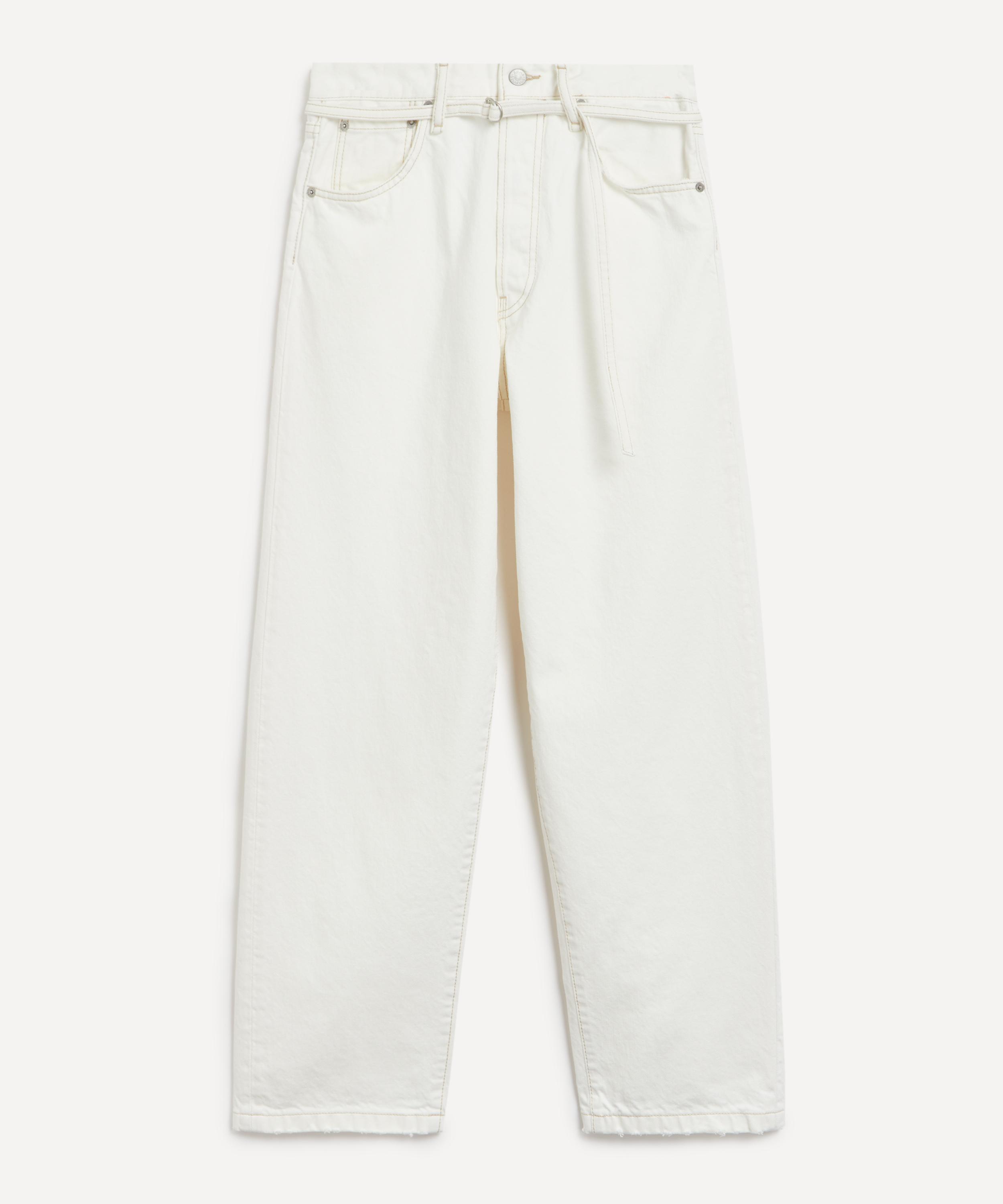 Acne Studios Women's 1991 Toj Loose Fit Jeans White 25