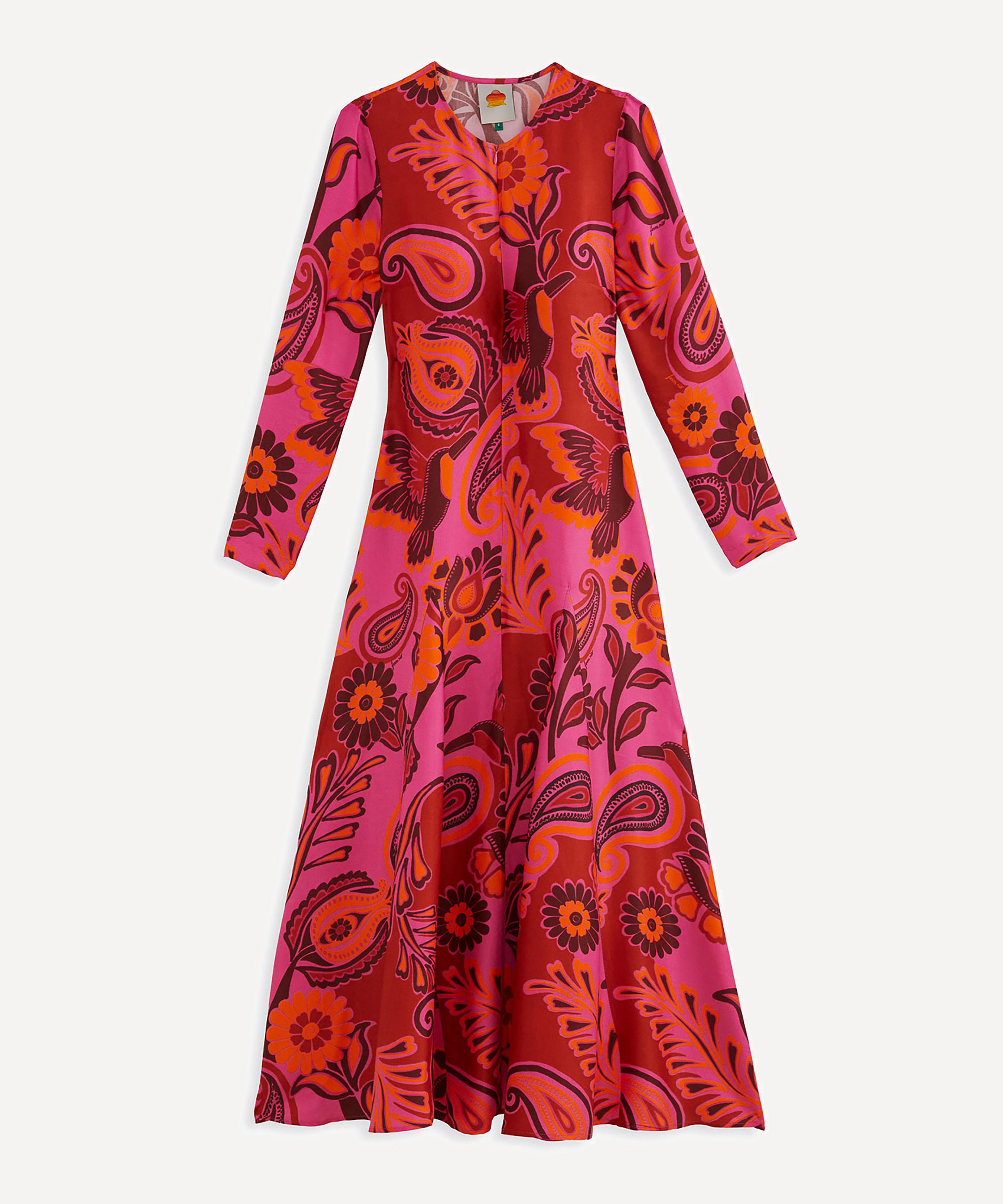 FARM RIO FARM RIO WOMEN'S PINK BOLD FLORAL MAXI-DRESS 