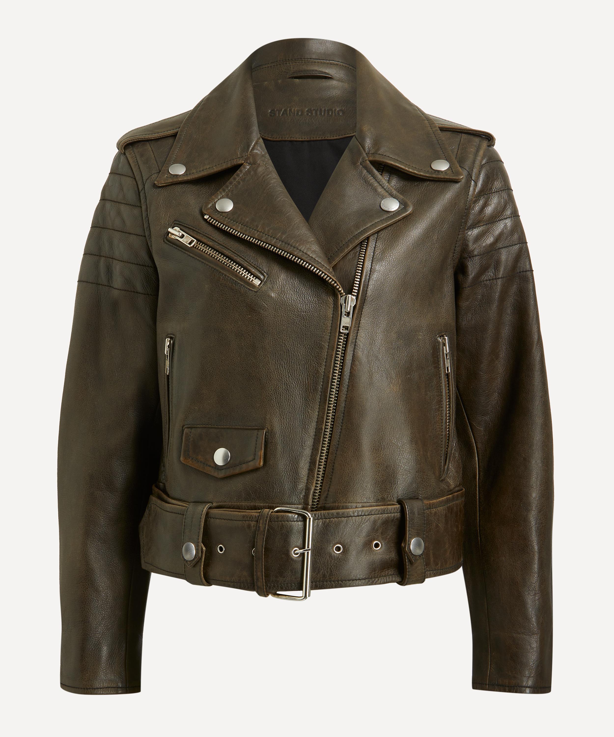 Shop Stand Studio Women's Icon Mc Leather Biker Jacket